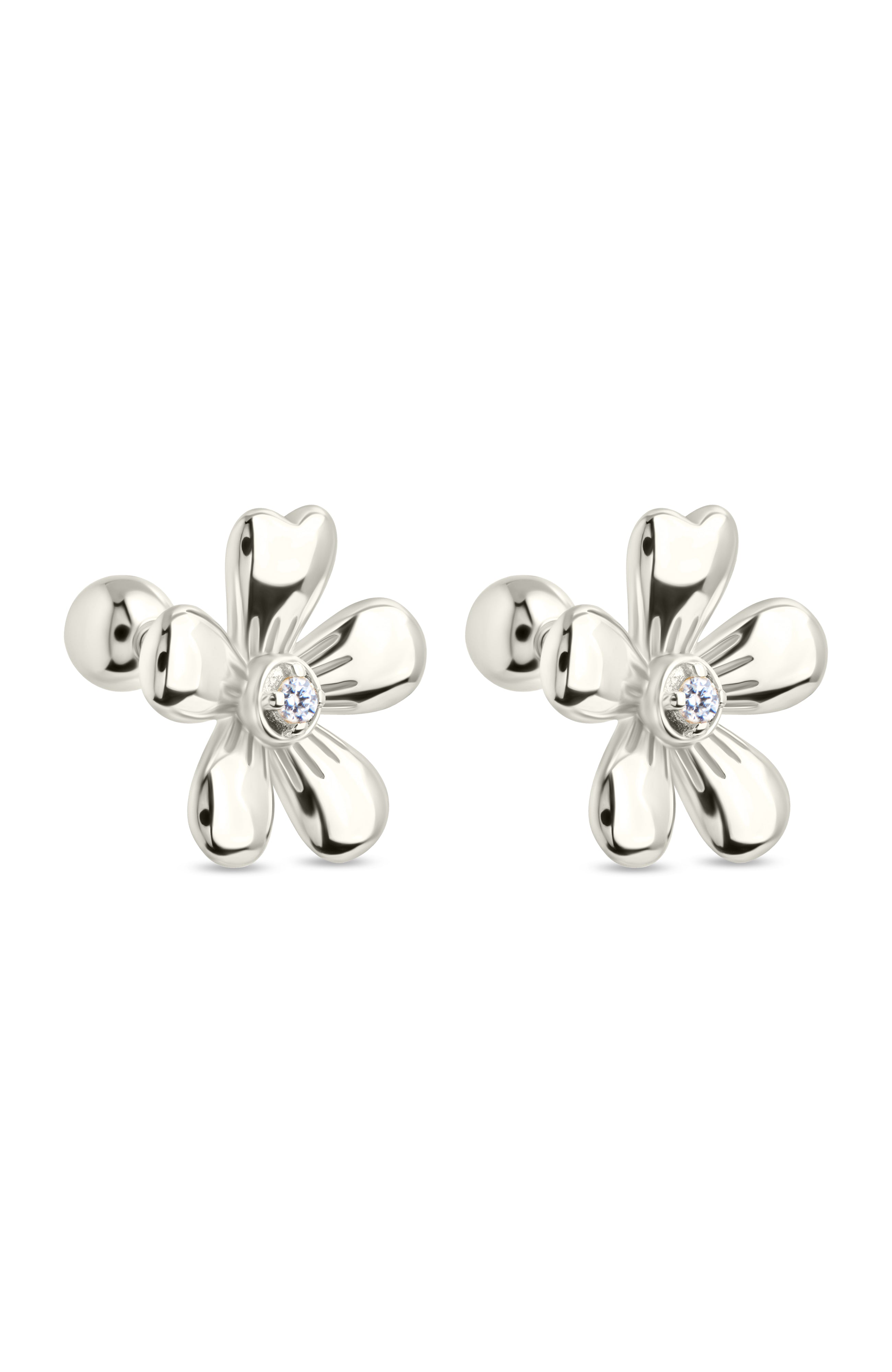 Jocelyn CZ Micro Flower Stud Earrings