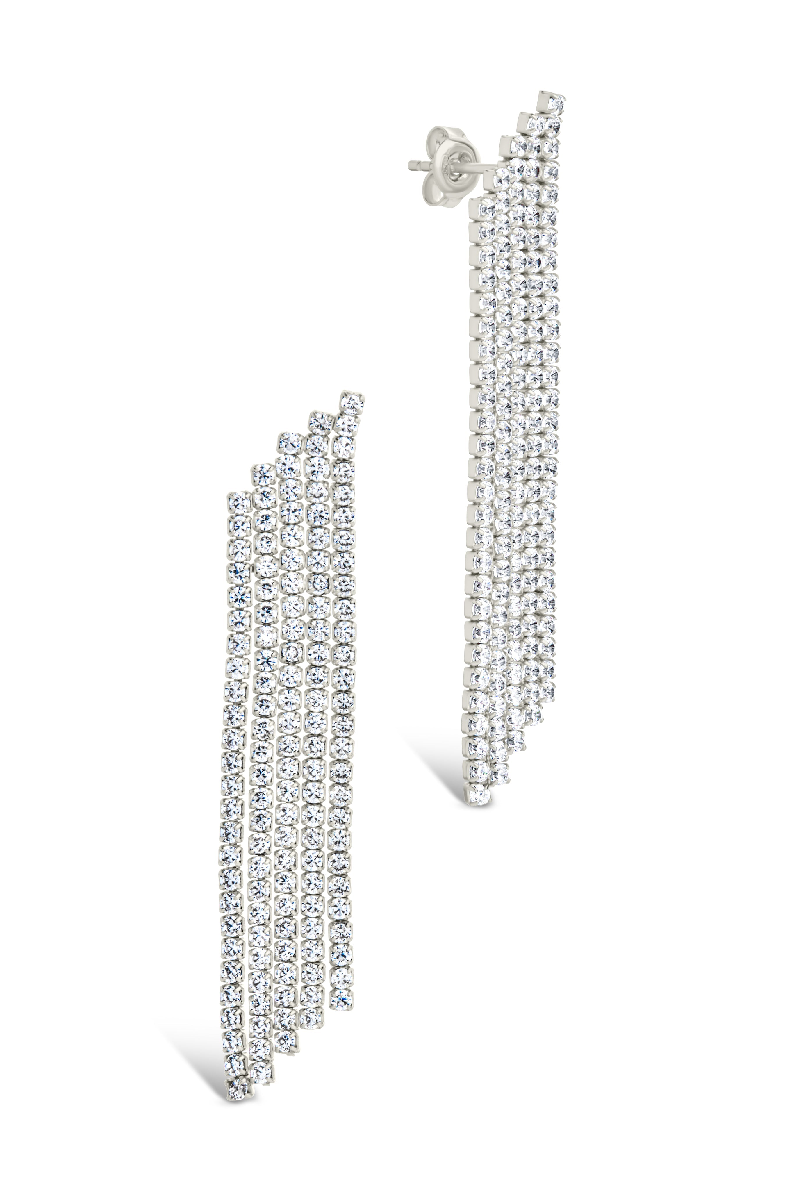 Clara CZ Dangle Stud Earrings