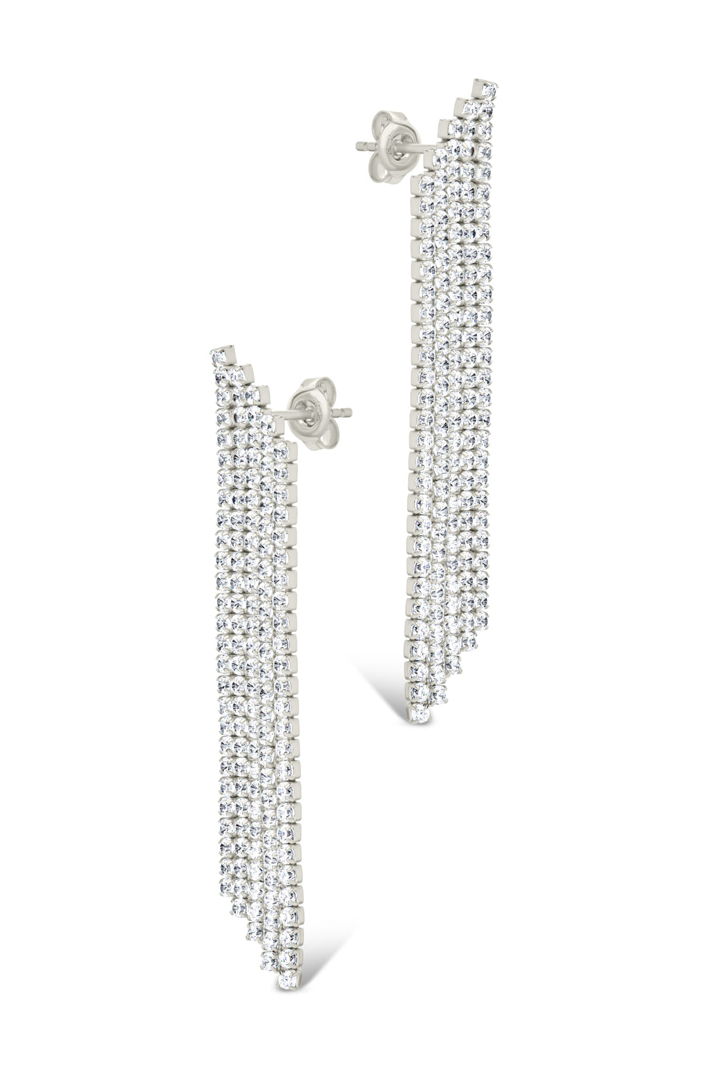 Clara CZ Dangle Stud Earrings