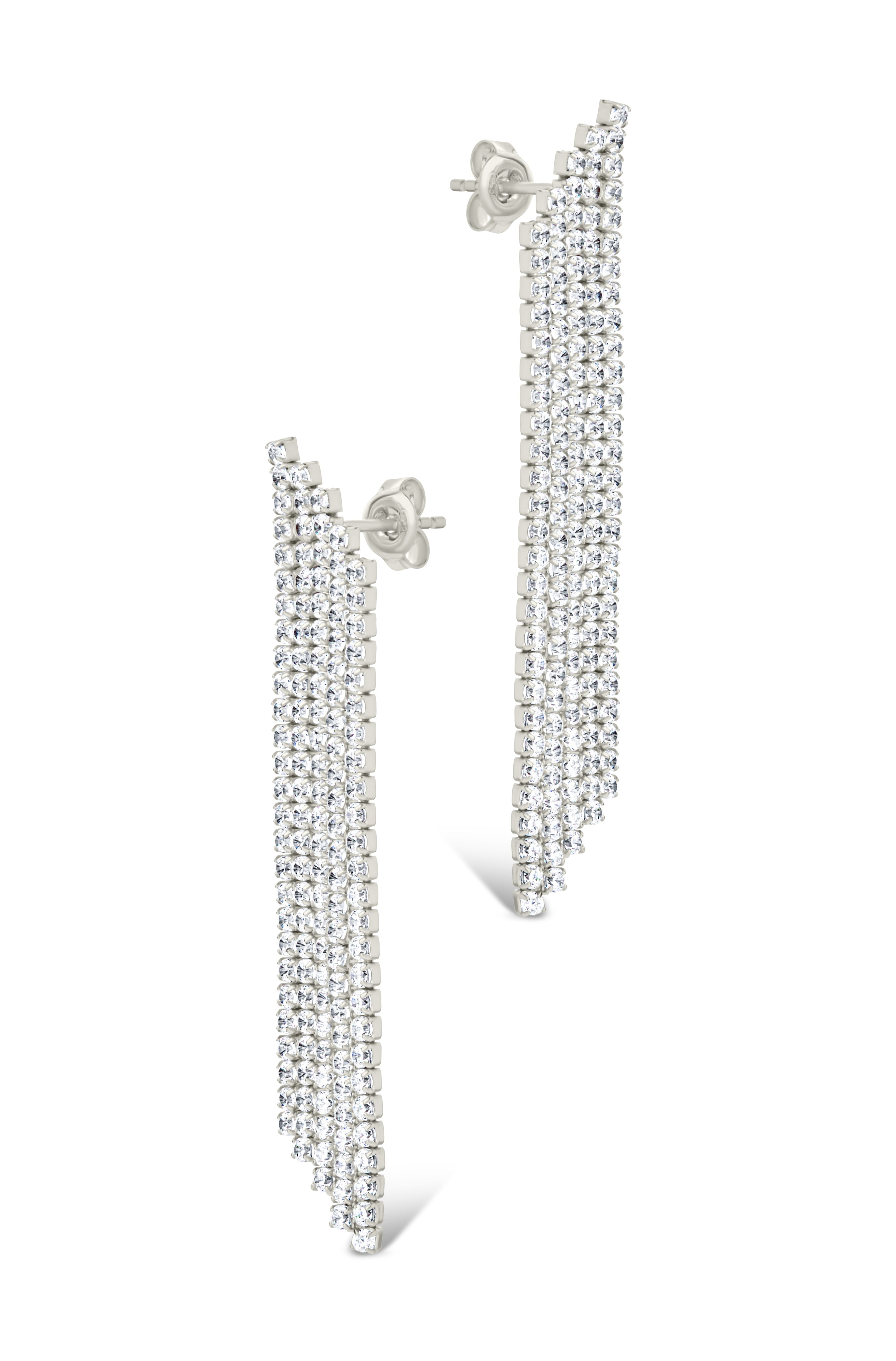 Clara CZ Dangle Stud Earrings