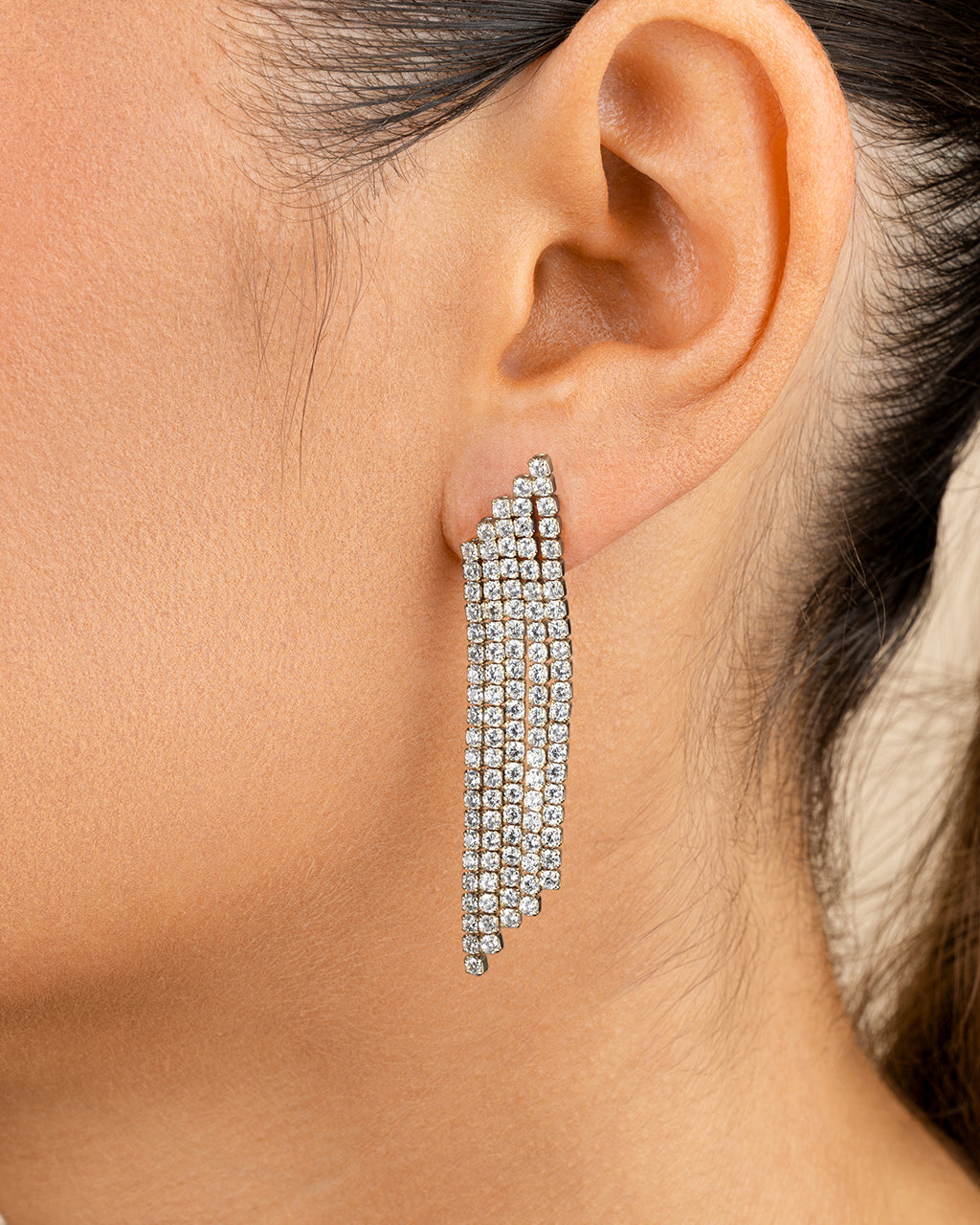 Clara CZ Dangle Stud Earrings