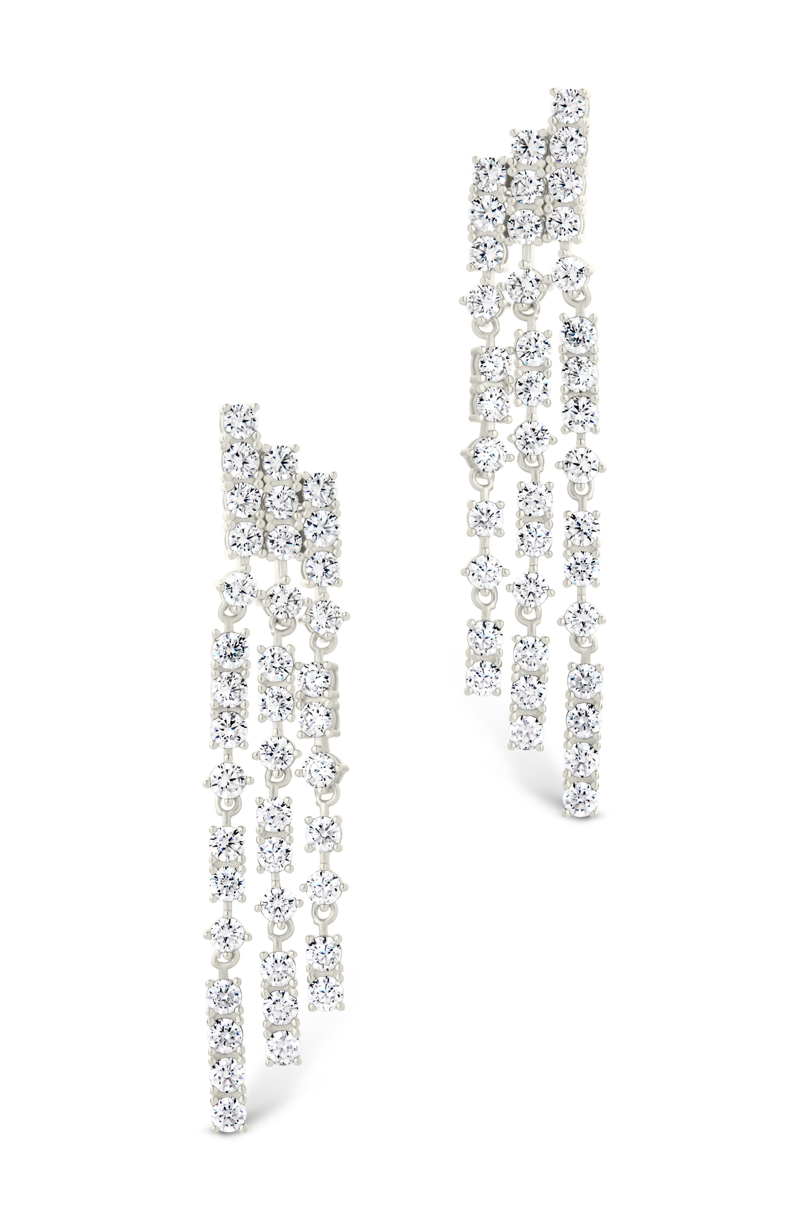 Linda CZ Dangle Stud Earrings