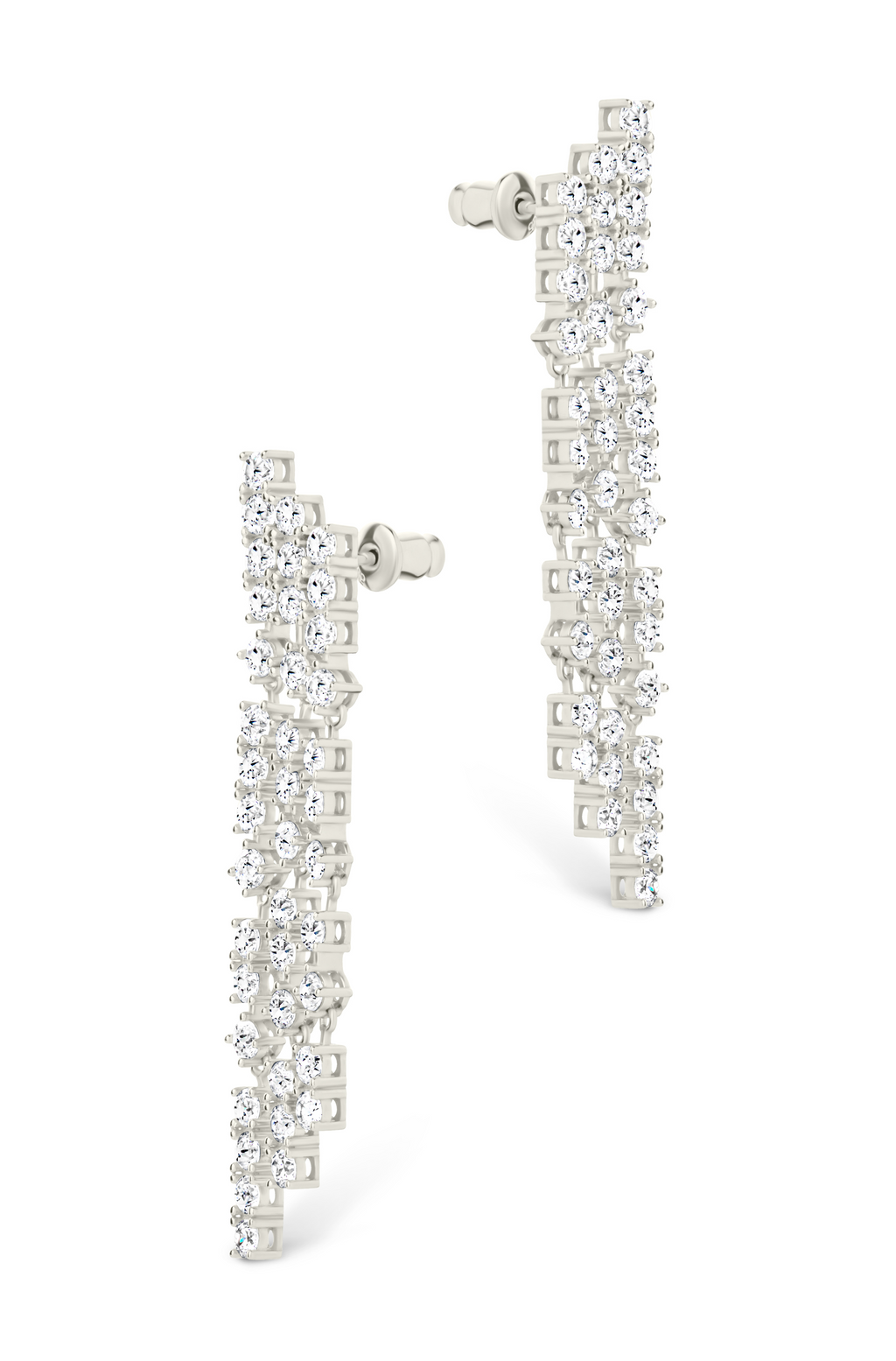 Linda CZ Dangle Stud Earrings