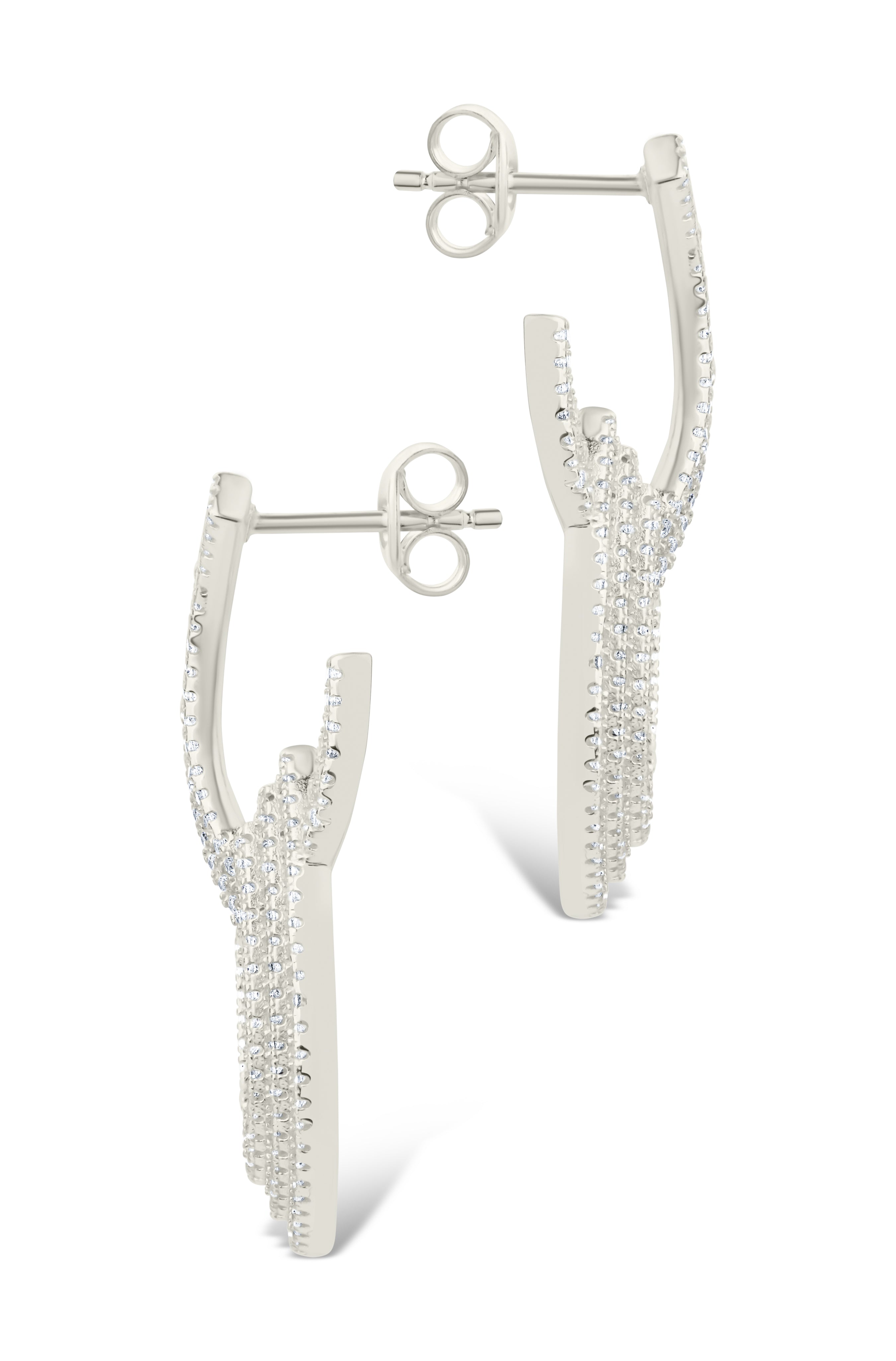 Lilah CZ Interlocking Drop Stud Earrings