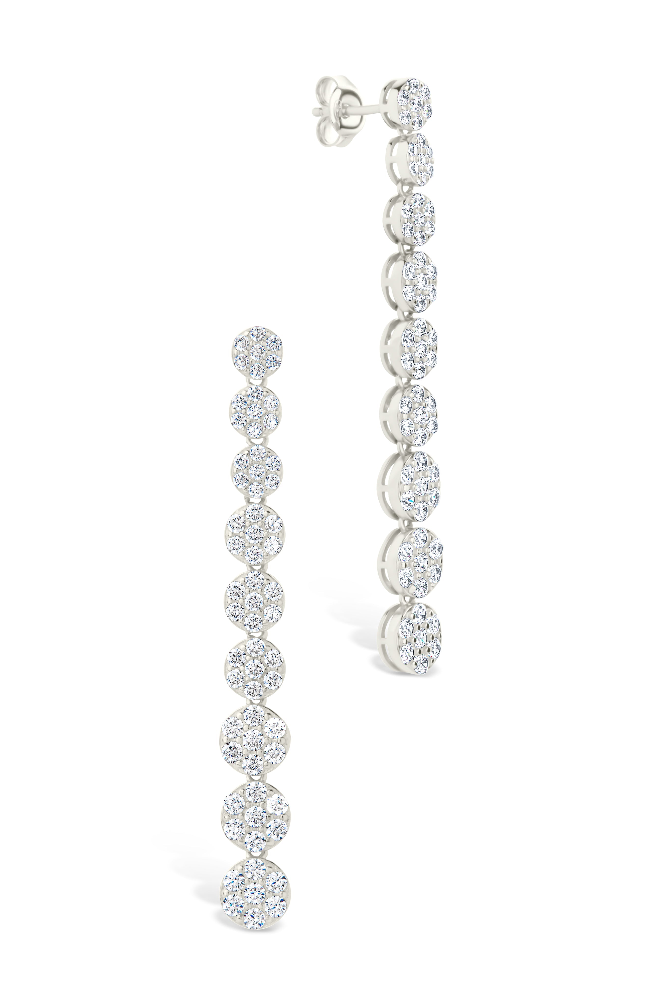 Jessa CZ Circle Drop Stud Earrings