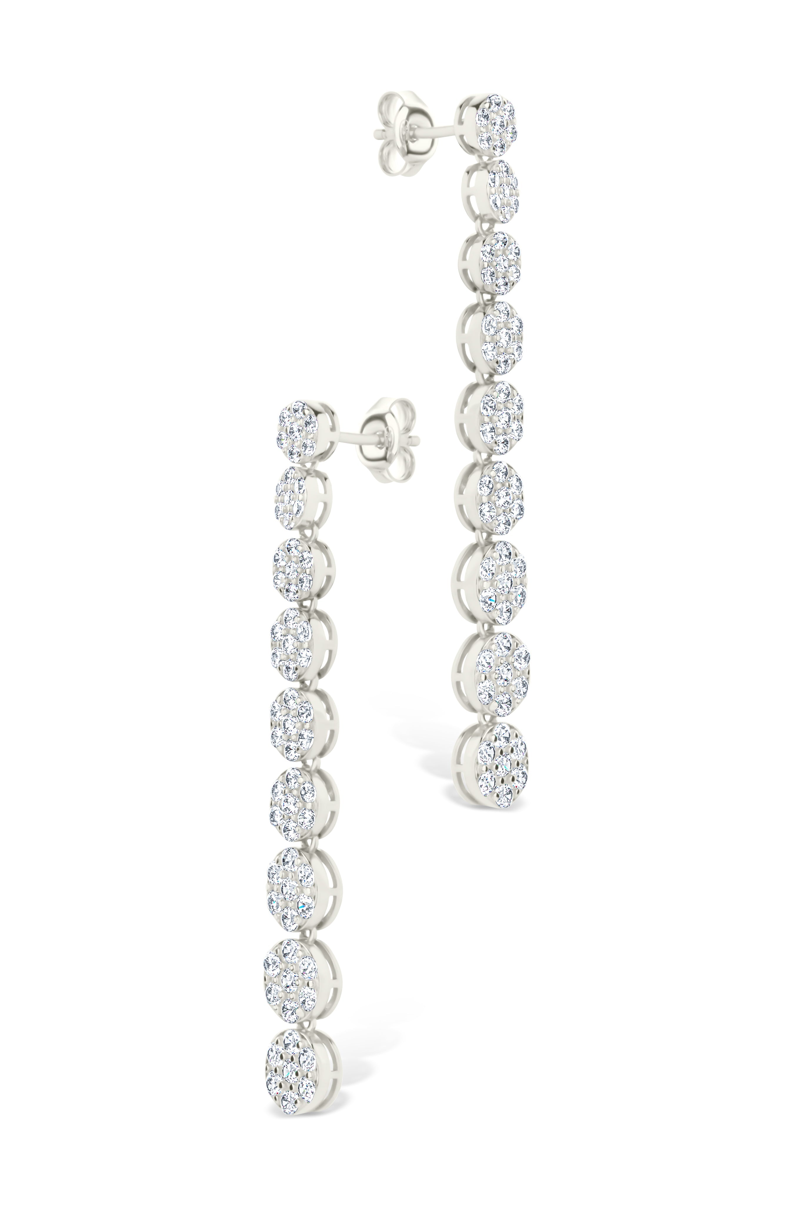 Jessa CZ Circle Drop Stud Earrings