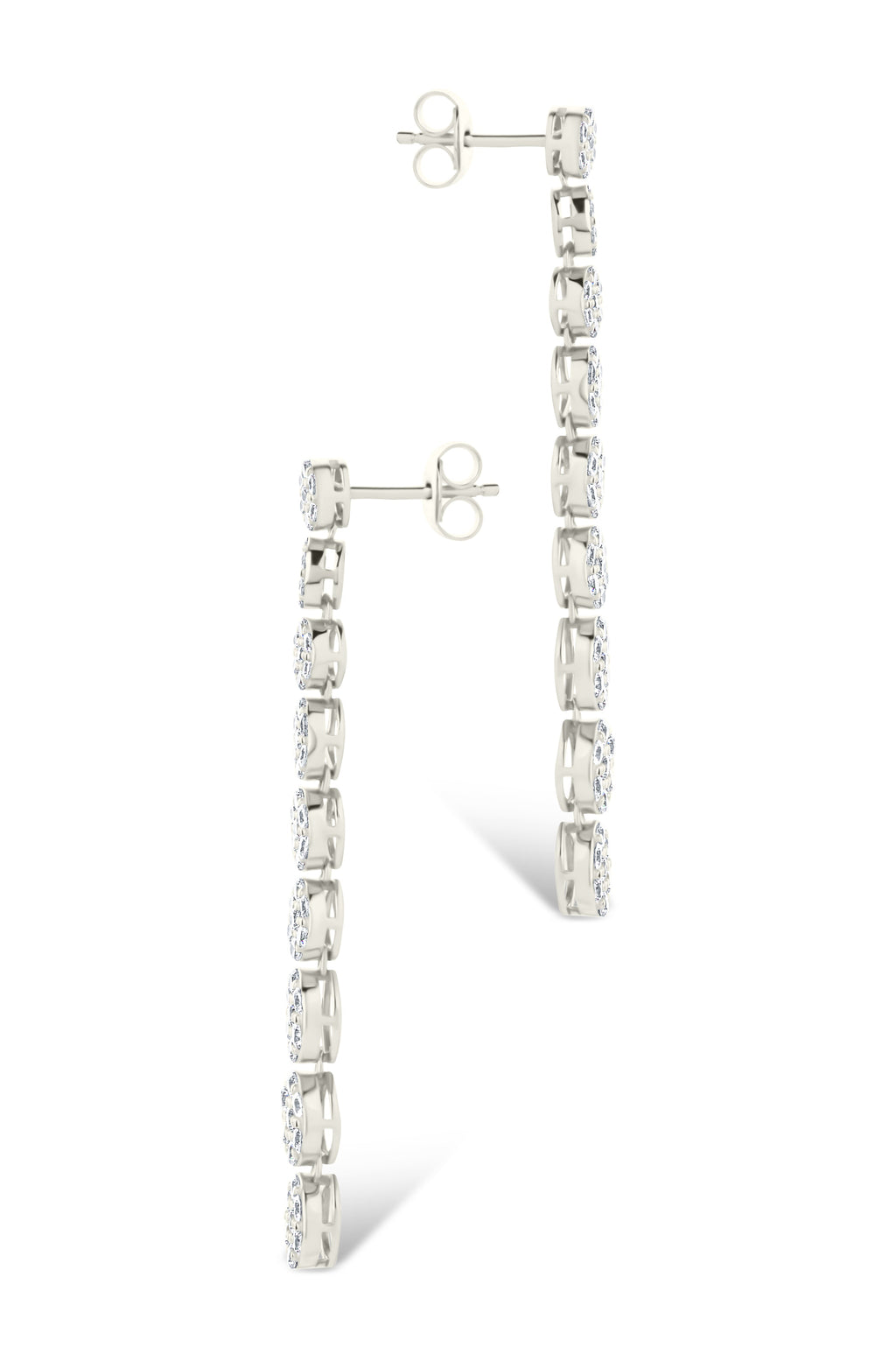 Jessa CZ Circle Drop Stud Earrings