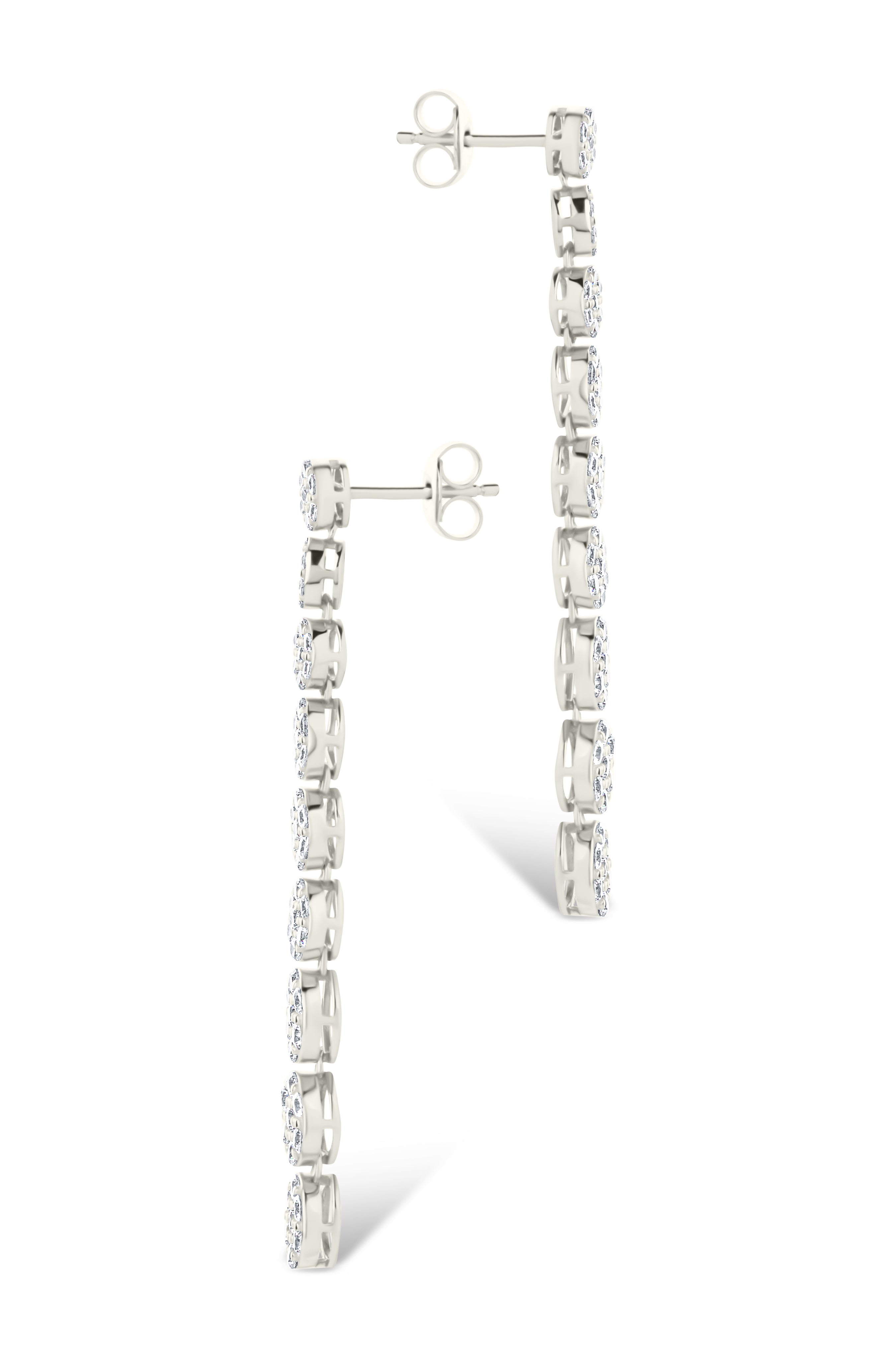 Jessa CZ Circle Drop Stud Earrings