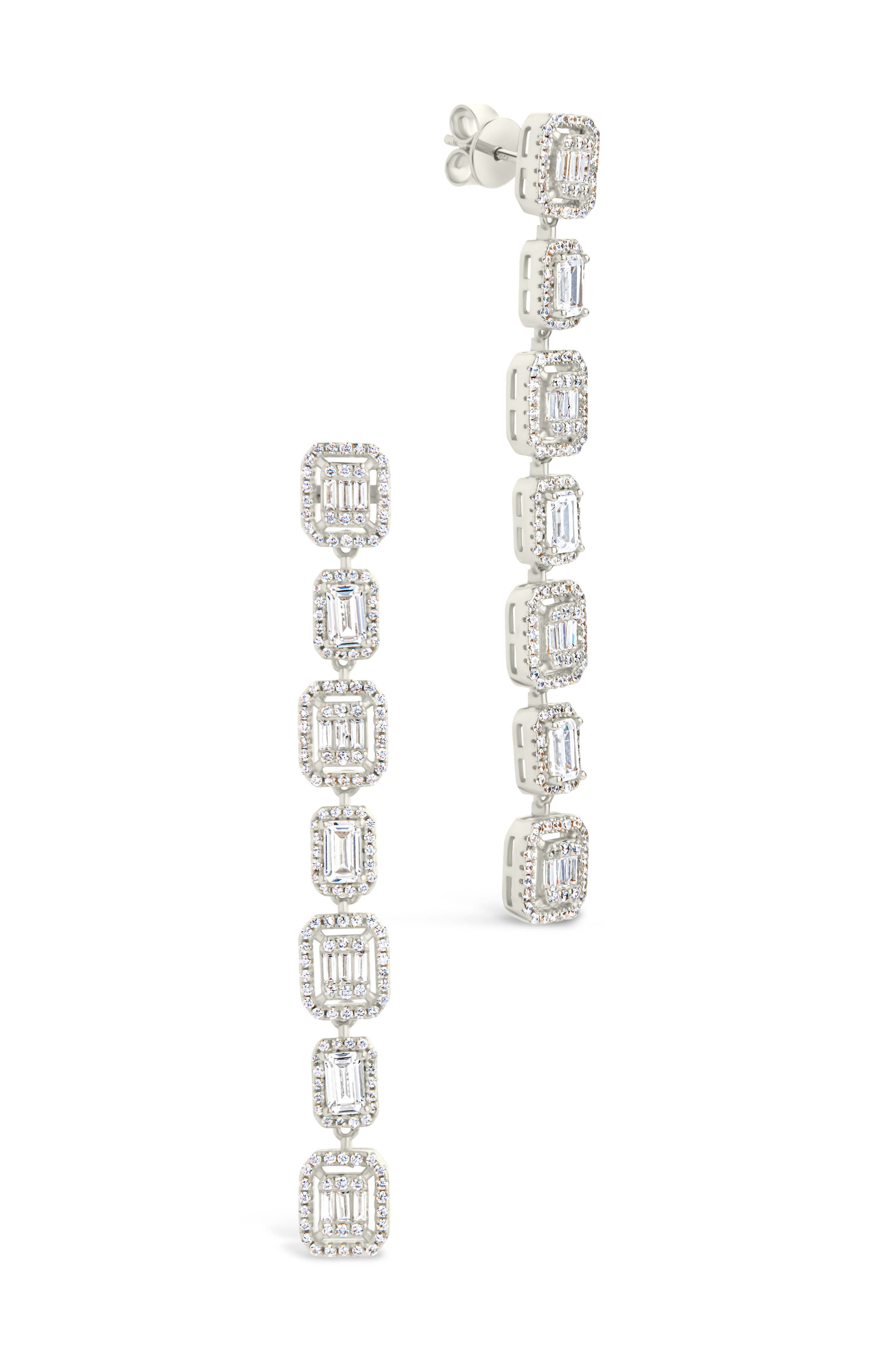 Nancy CZ Drop Stud Earrings