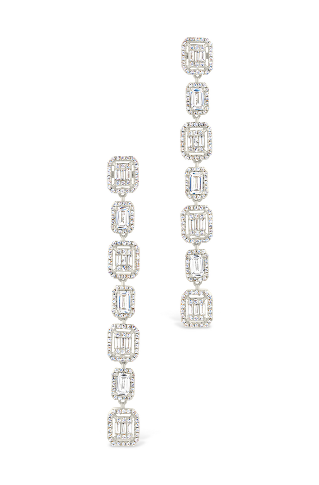 Nancy CZ Drop Stud Earrings