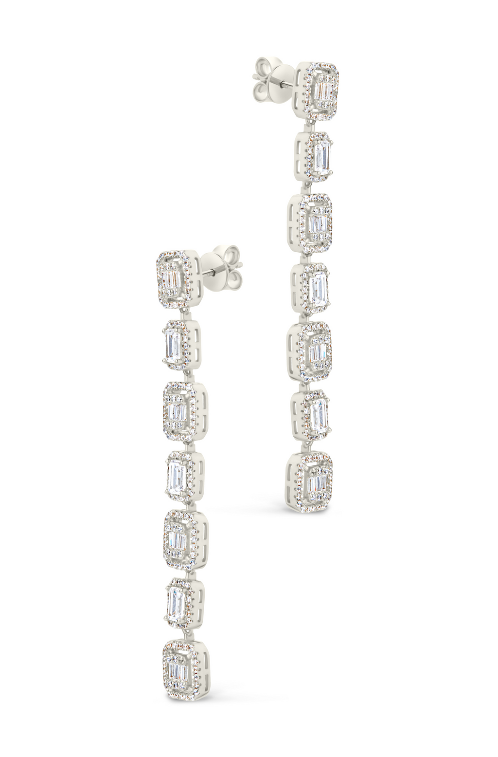 Nancy CZ Drop Stud Earrings