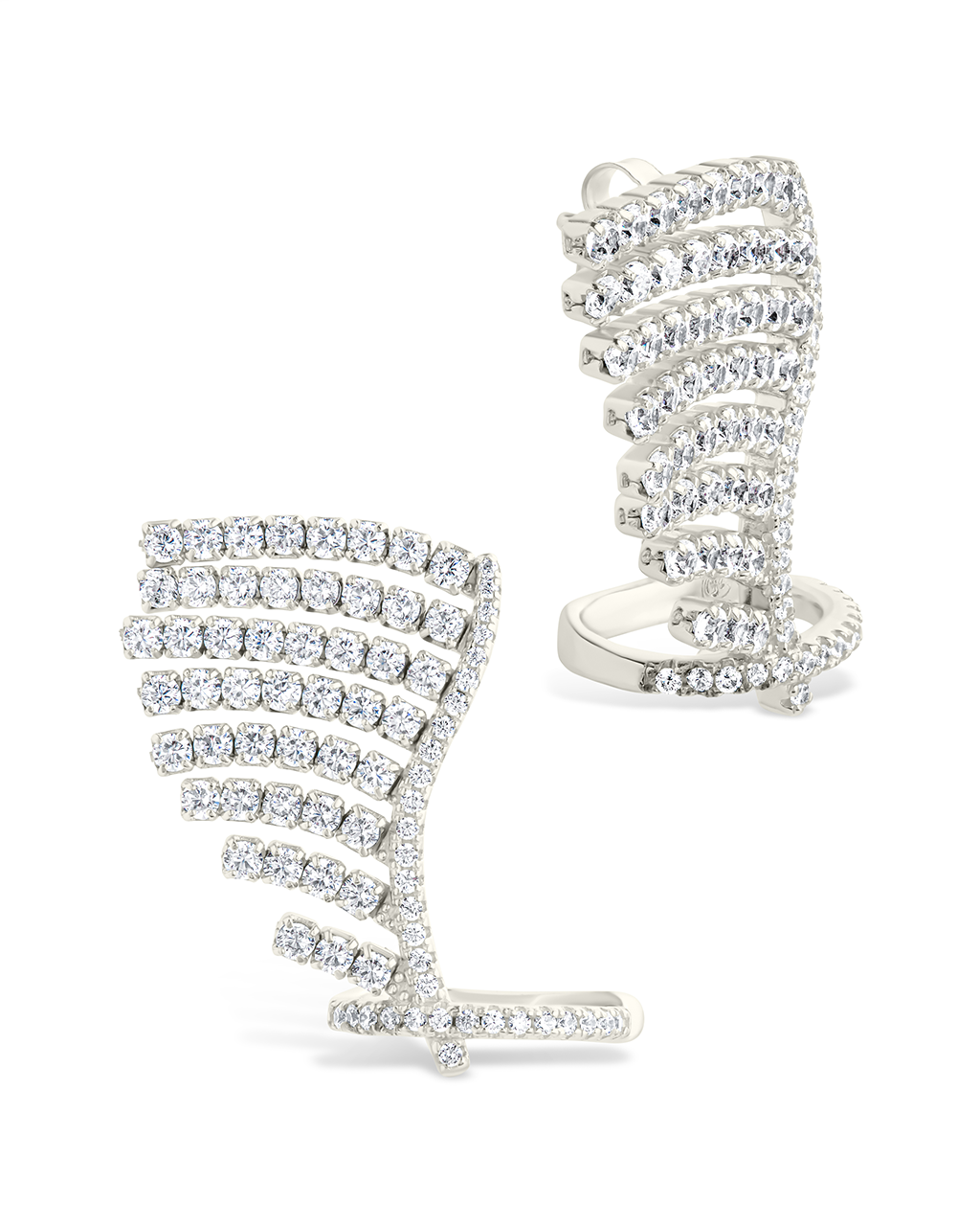 Addison CZ Fan stud Earrings