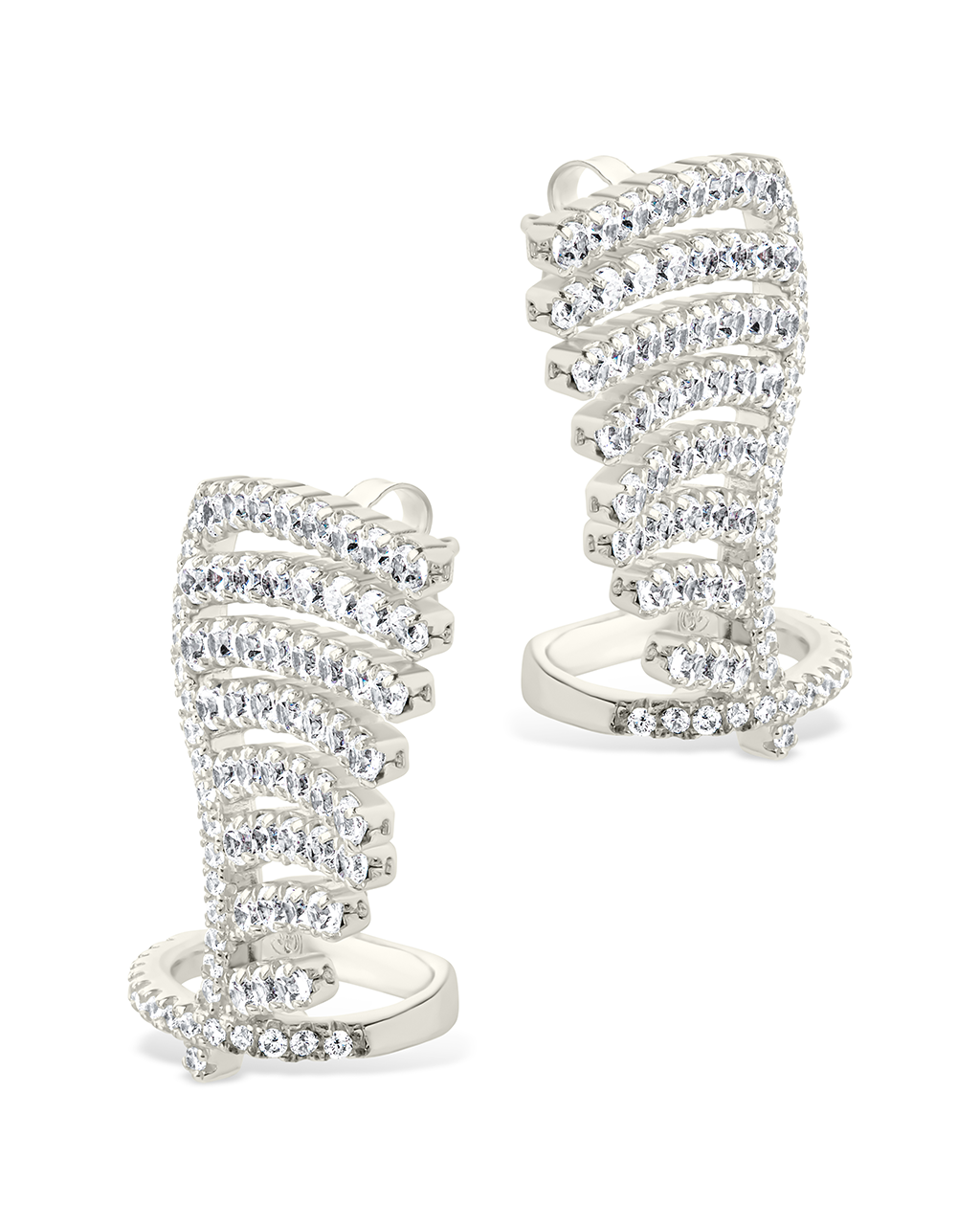 Addison CZ Fan stud Earrings