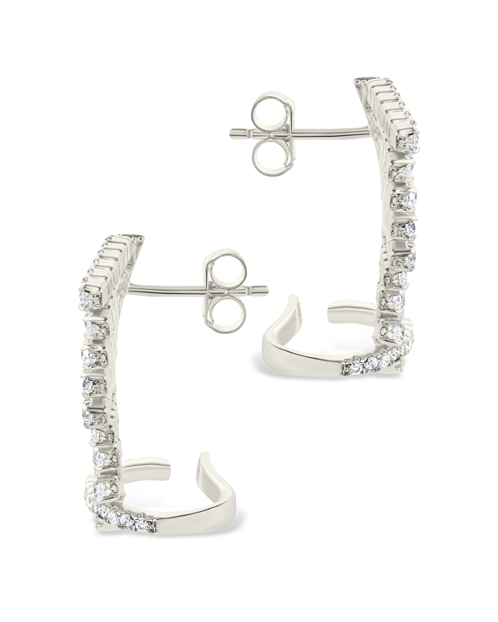 Addison CZ Fan stud Earrings