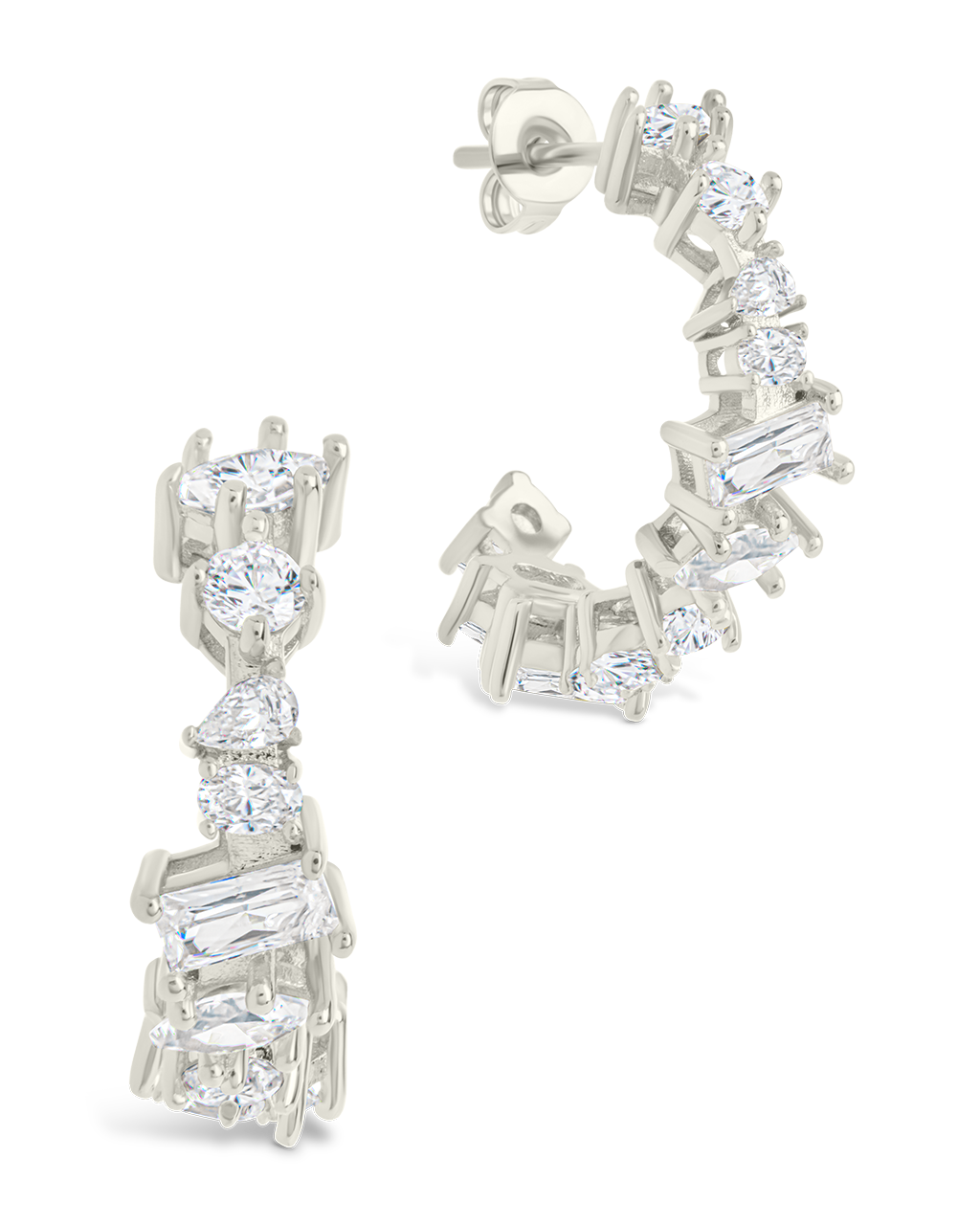 Keziah Geo Cut CZ Hoops