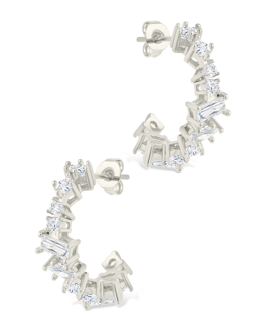 Keziah Geo Cut CZ Hoops