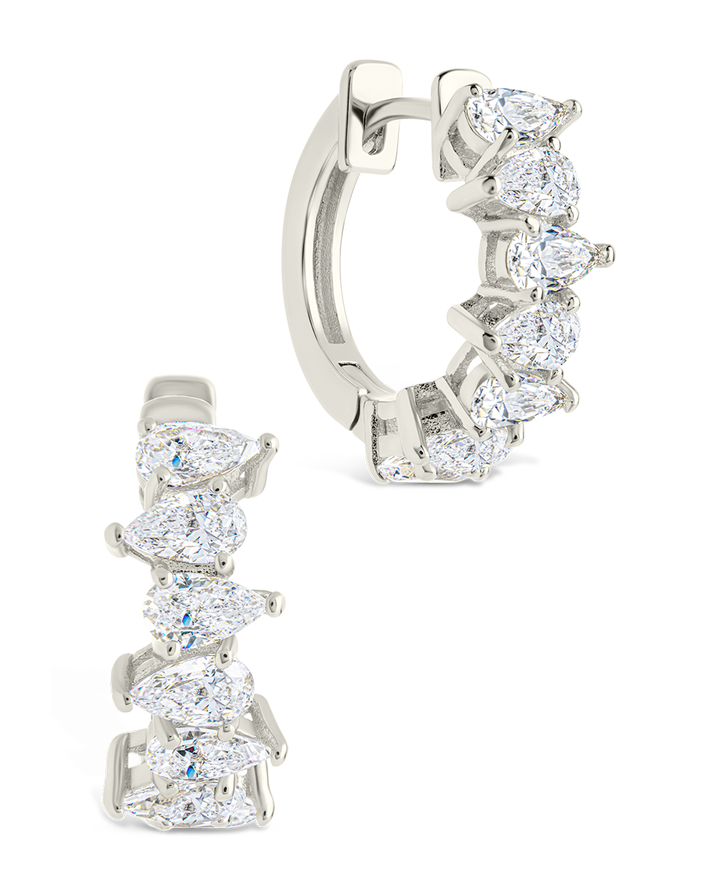 Carina Pear Cut CZ Hoops