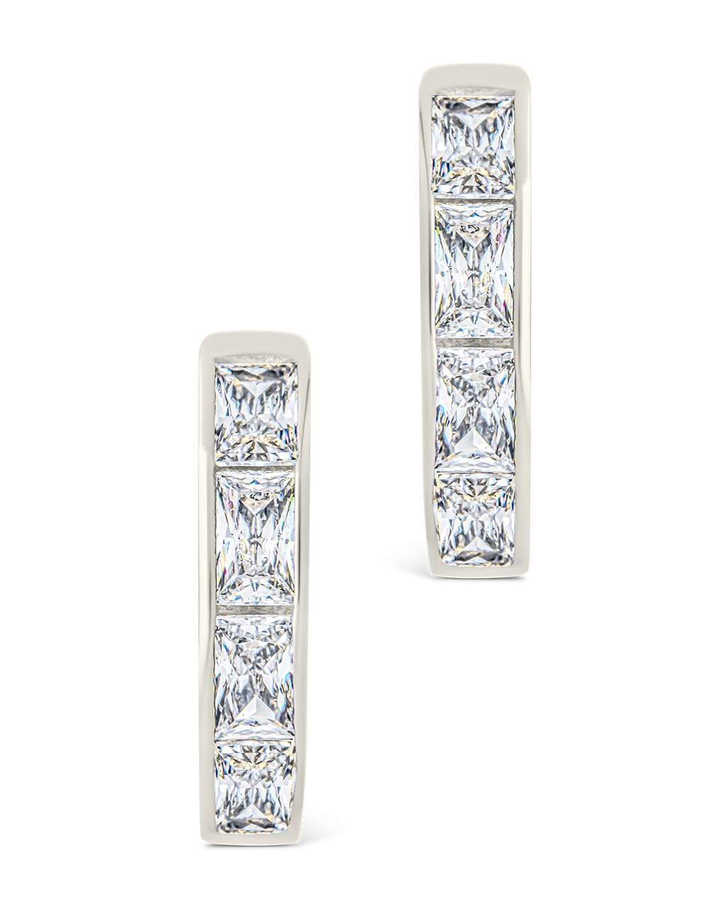 Anwen Emerald Cut CZ Hoops