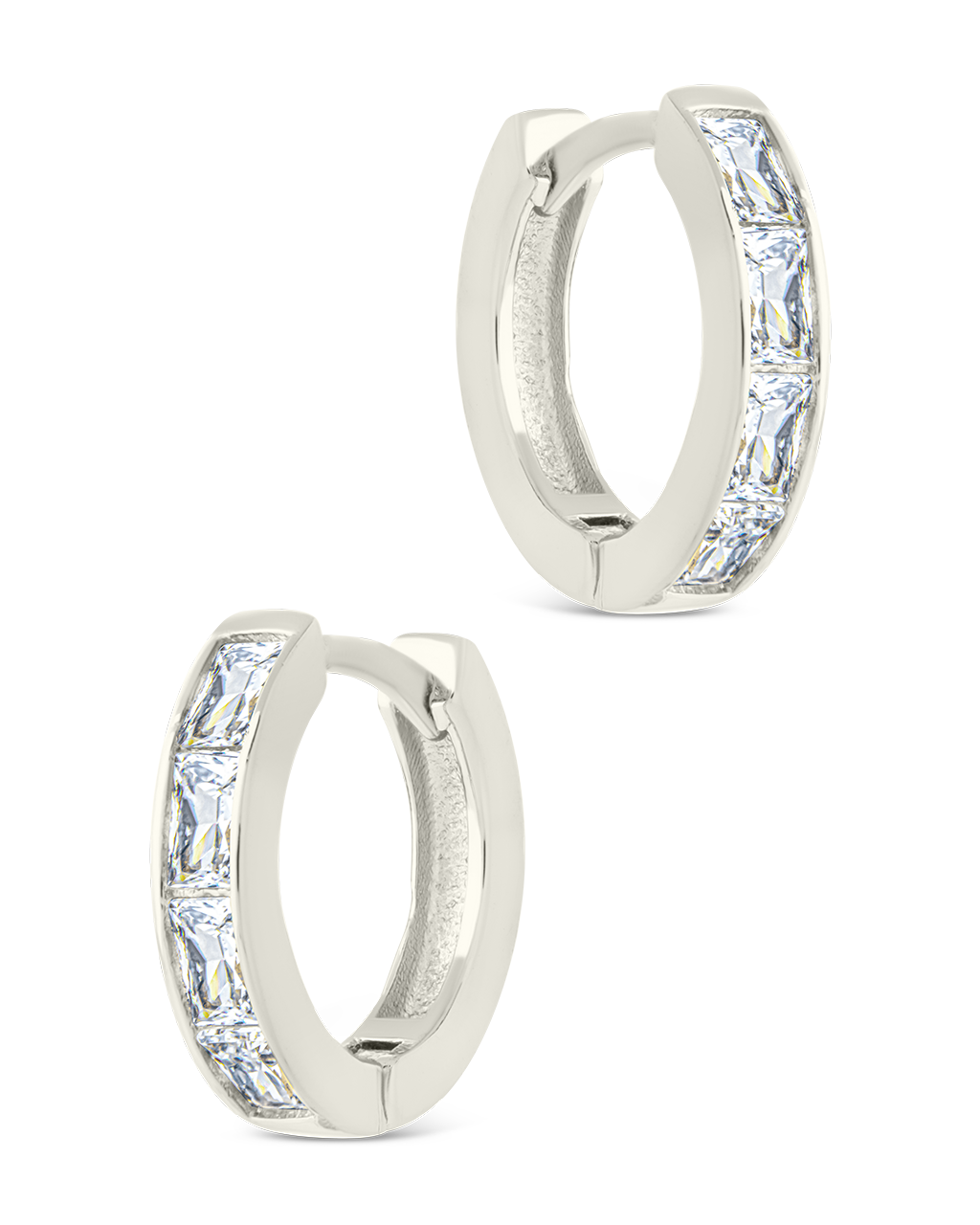 Anwen Emerald Cut CZ Hoops