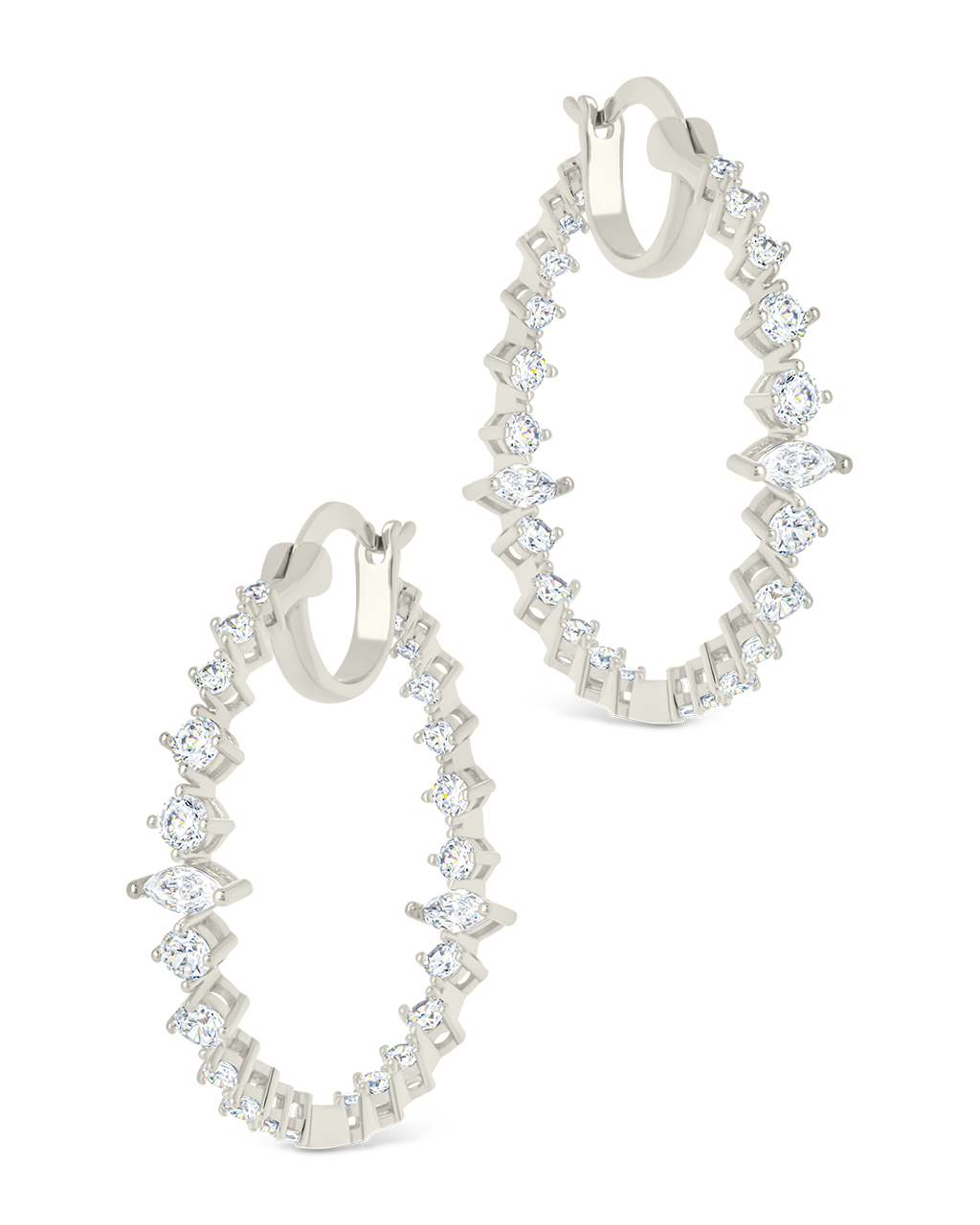 Aaliyah CZ Hoop Earrings