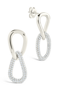 Sterling Silver Taissa CZ Chain Link Studs