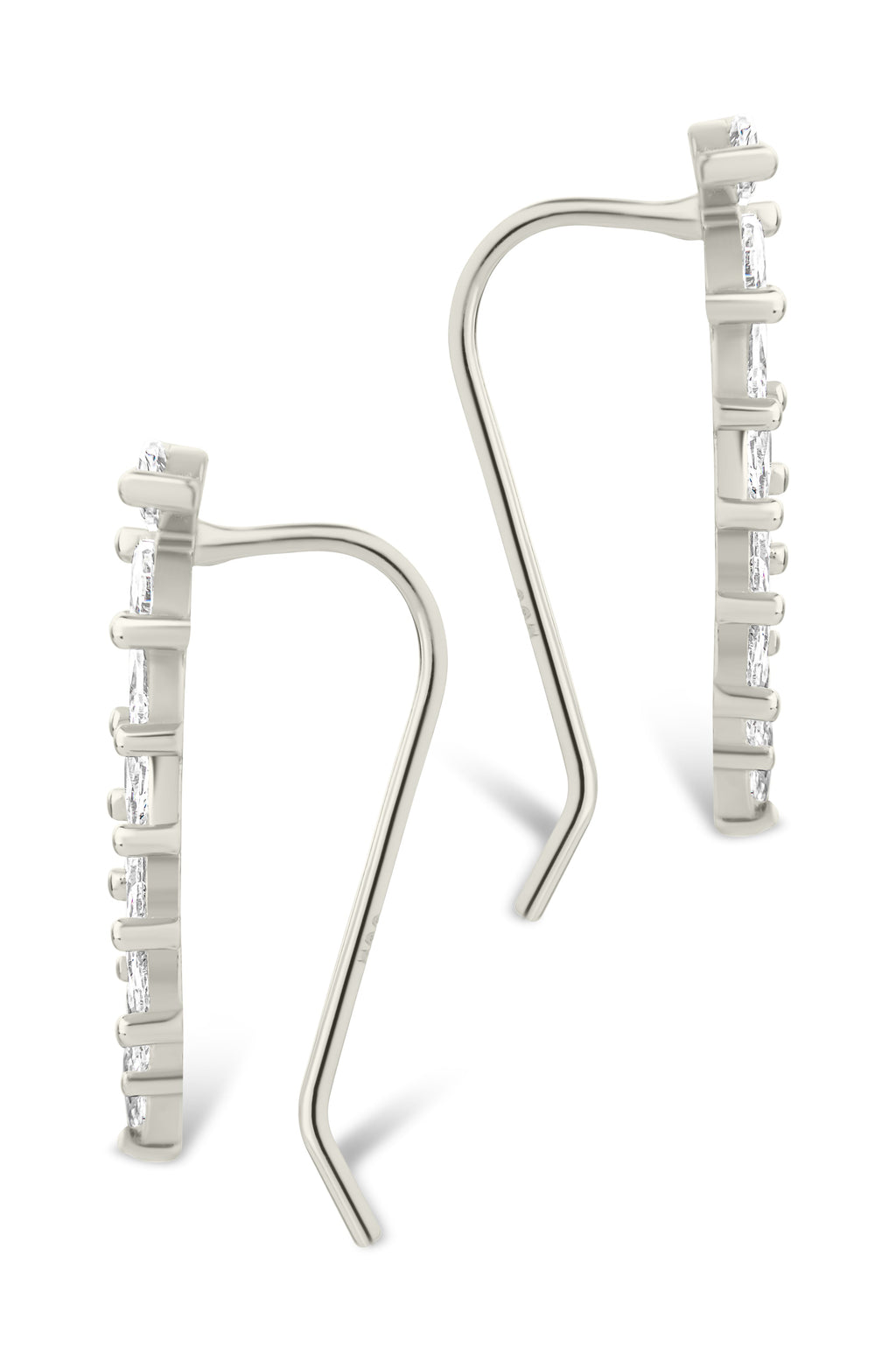 Sterling Silver Skye CZ Threader Crawler Earrings