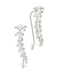 Sterling Silver Skye CZ Threader Crawler Earrings