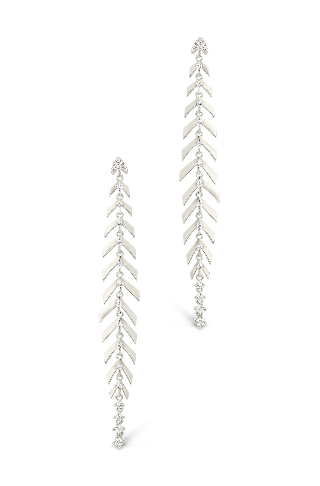 Gemma CZ Studded Dangle Earrings