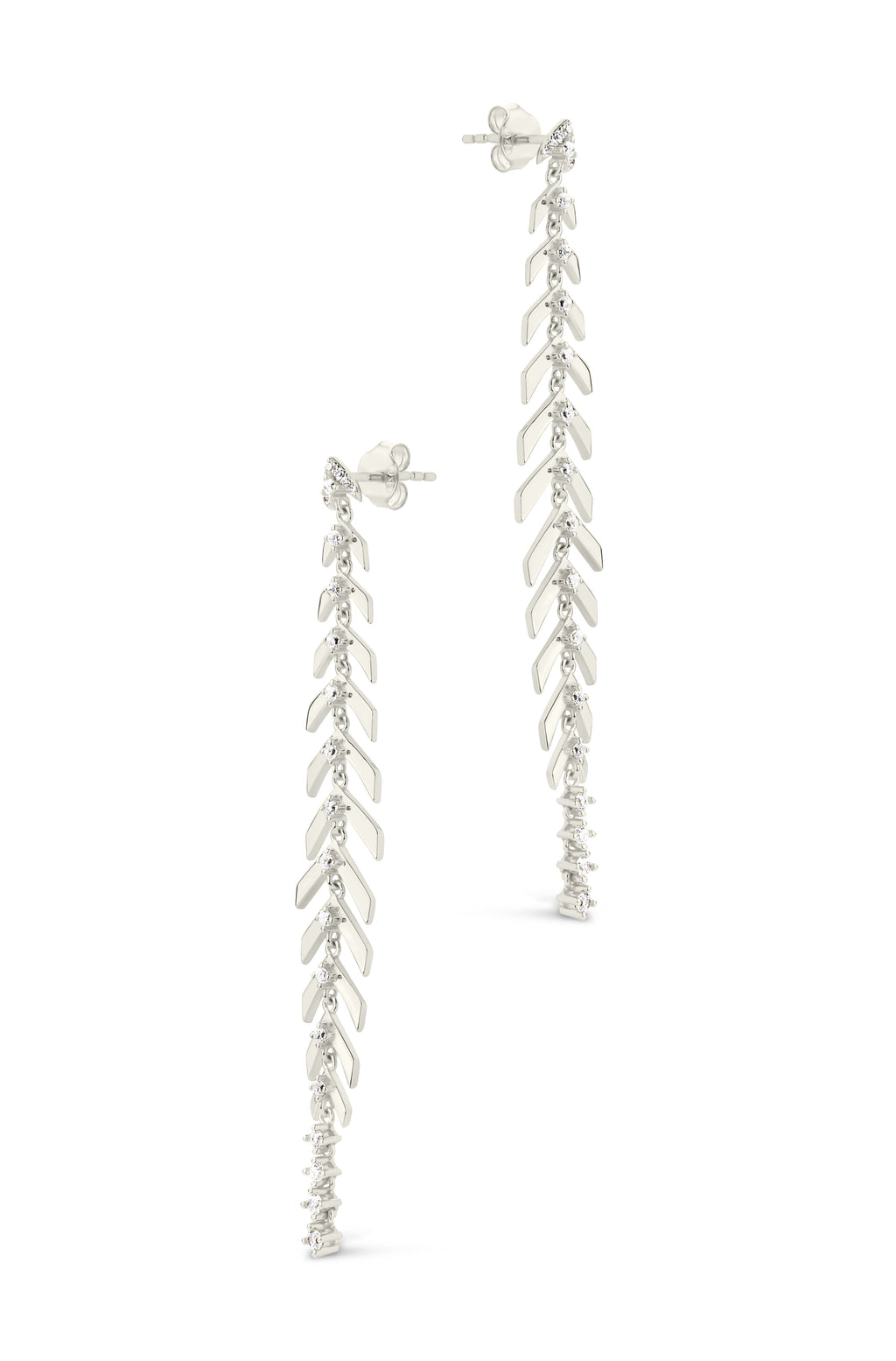 Gemma CZ Studded Dangle Earrings