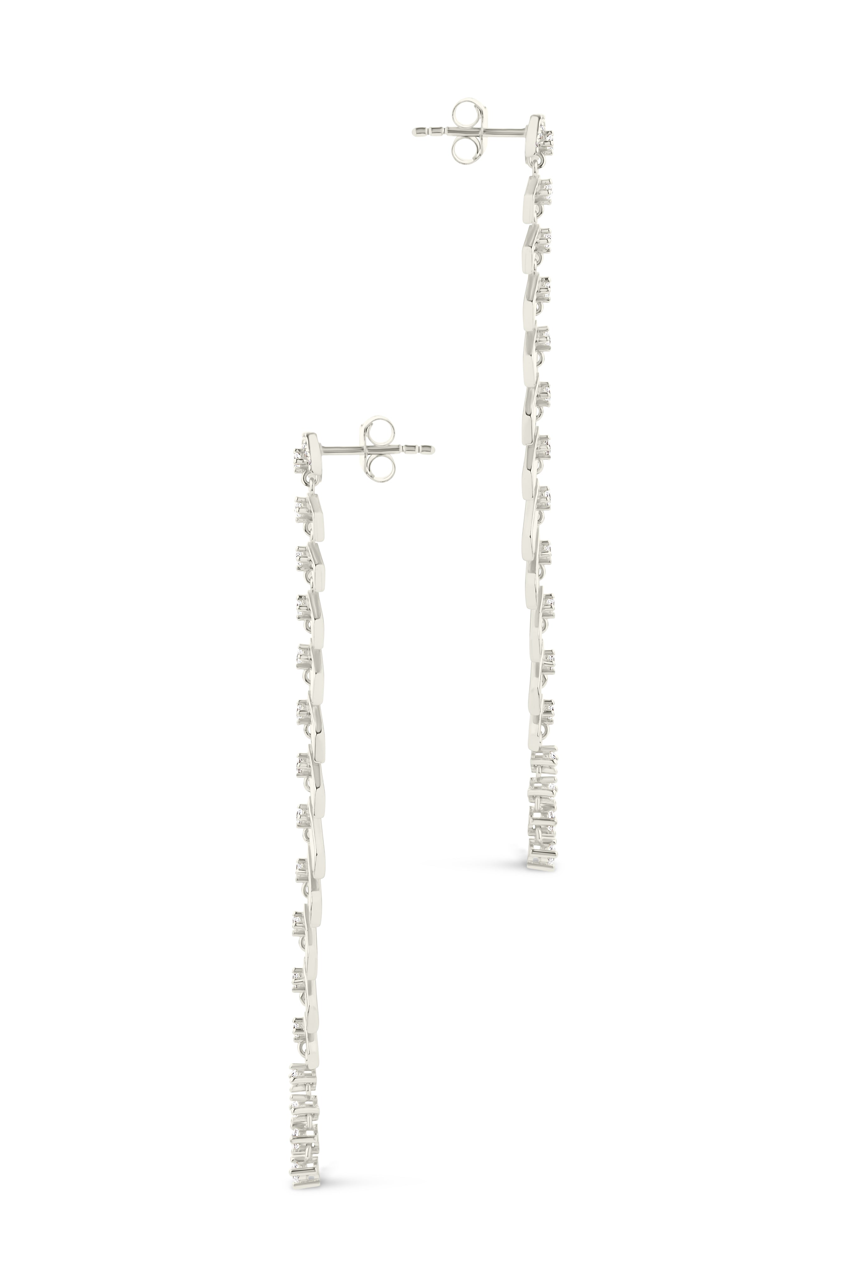 Gemma CZ Studded Dangle Earrings