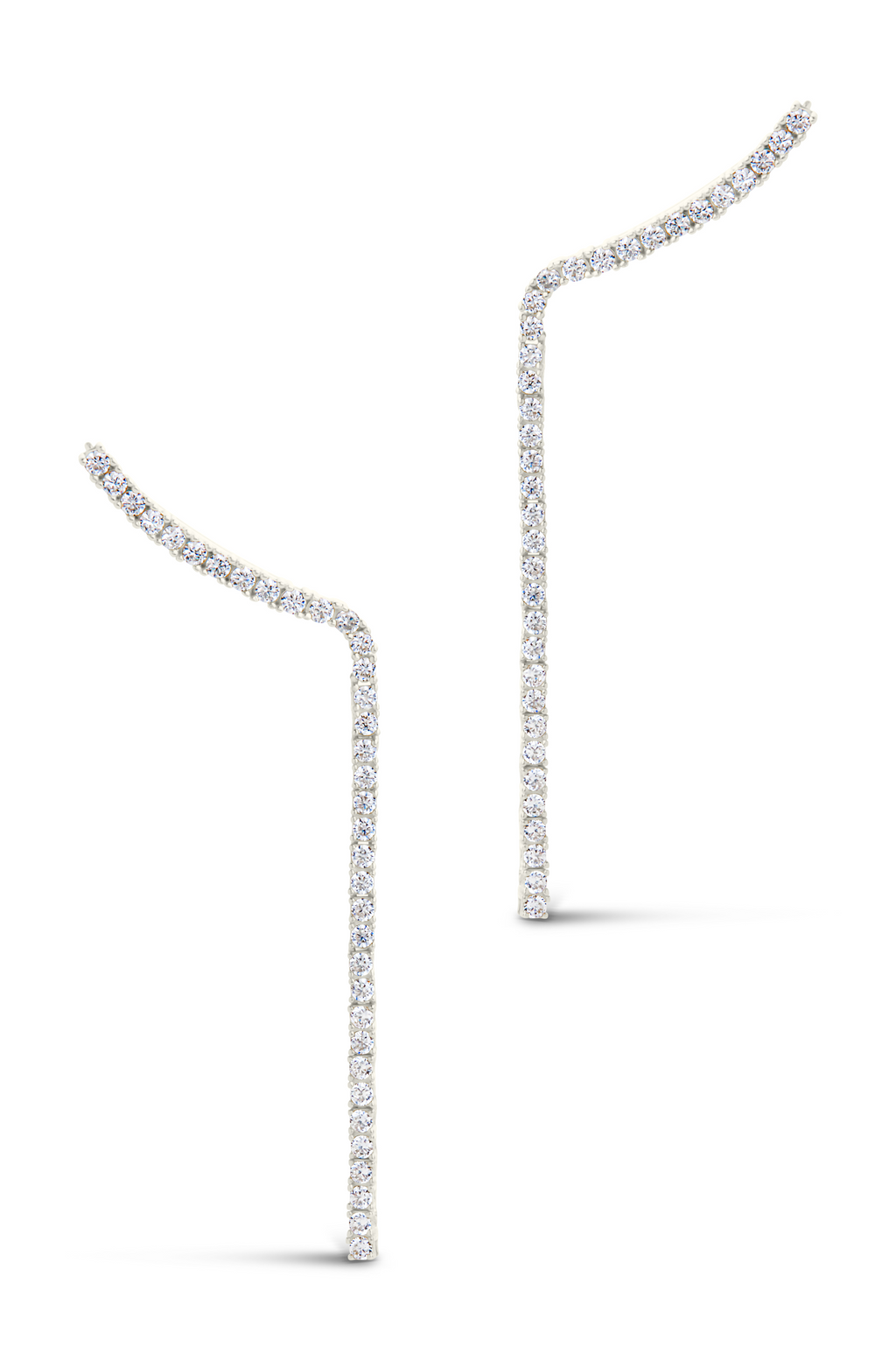 Arwen CZ Crawler Dangle Stud Earrings