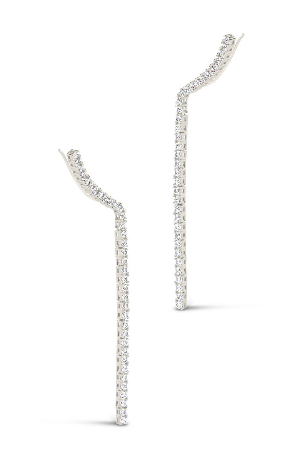 Arwen CZ Crawler Dangle Stud Earrings