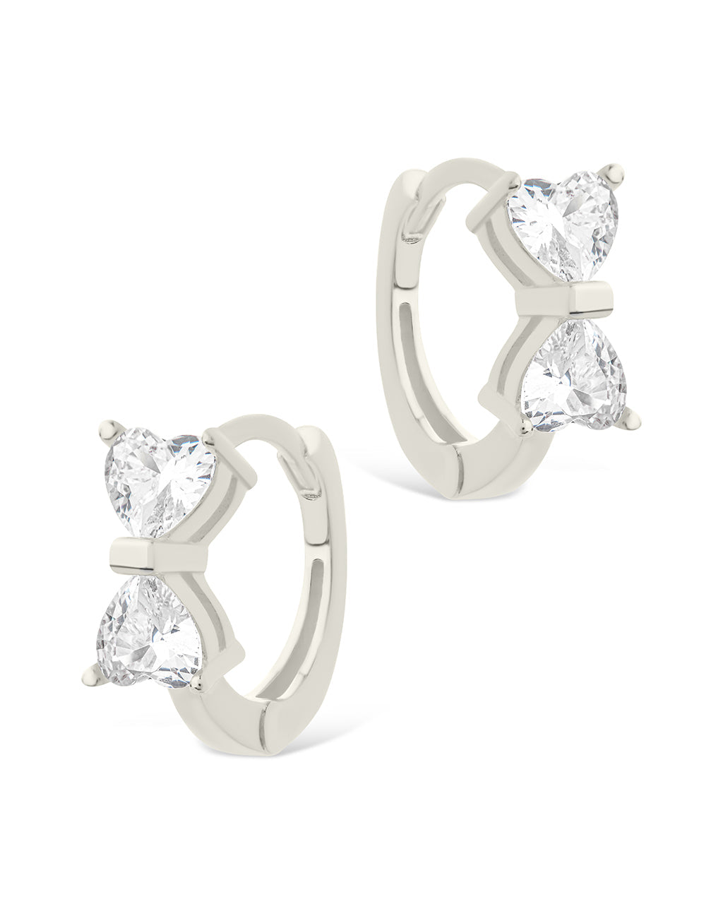 Sterling Silver Ravenna CZ Micro Hoop Earrings