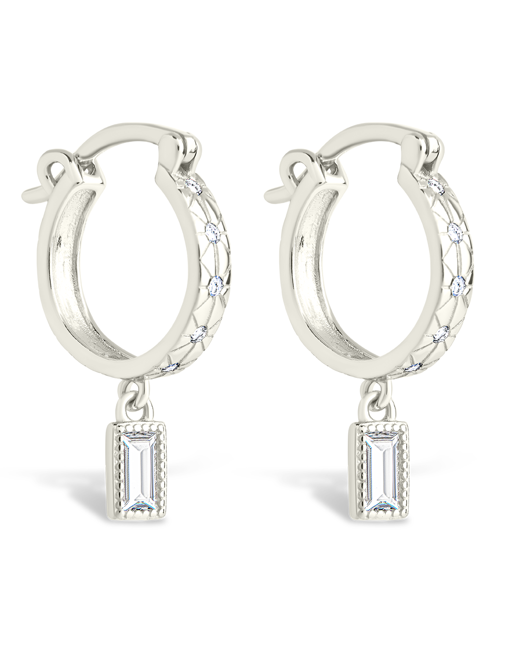 Sterling Silver Oaklyn Micro Hoops