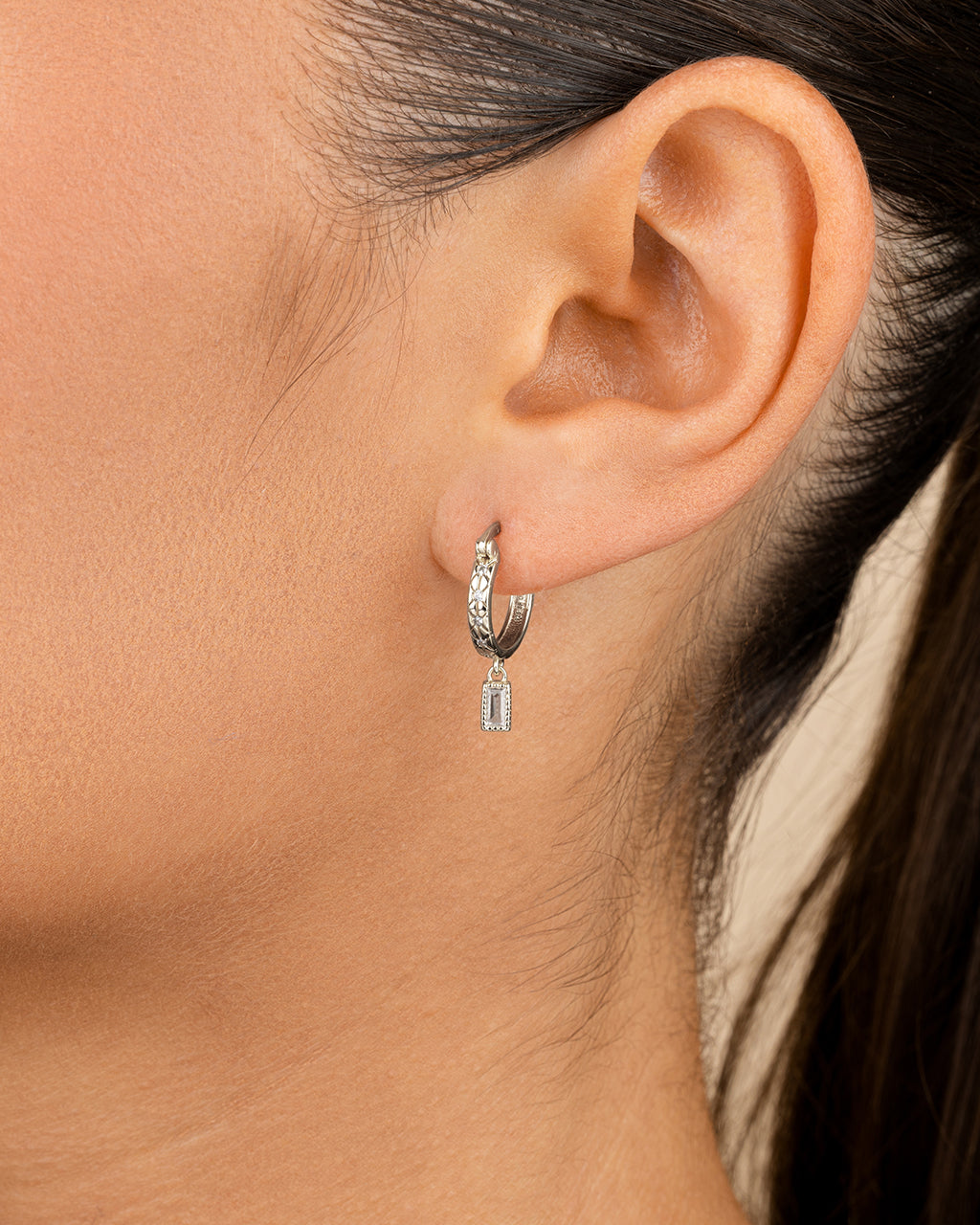 Sterling Silver Oaklyn Micro Hoops