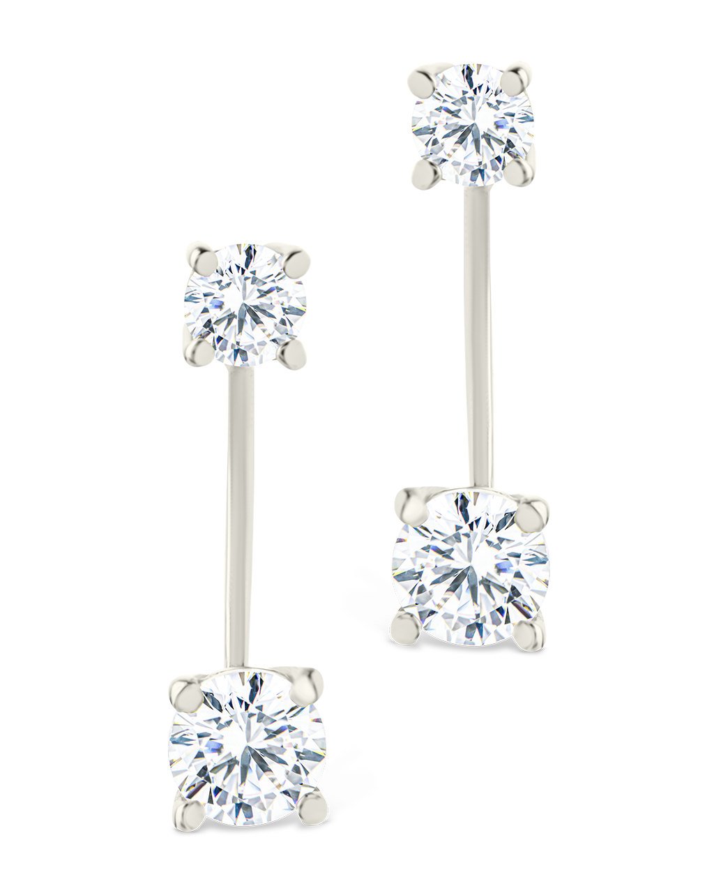 Sterling Silver Brilliant Cut Duo Jackets