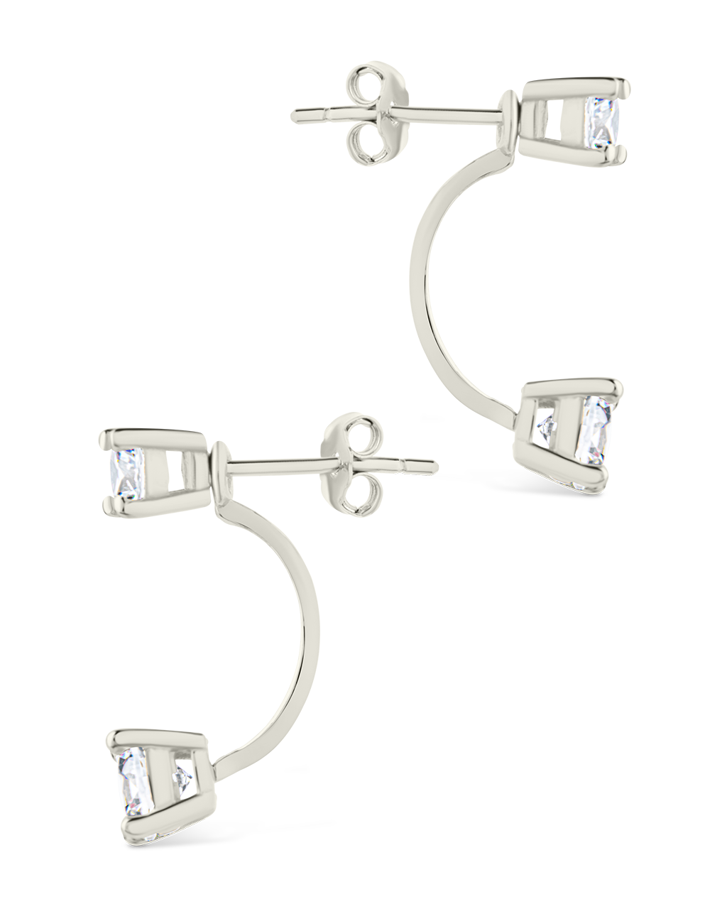 Sterling Silver Brilliant Cut Duo Jackets