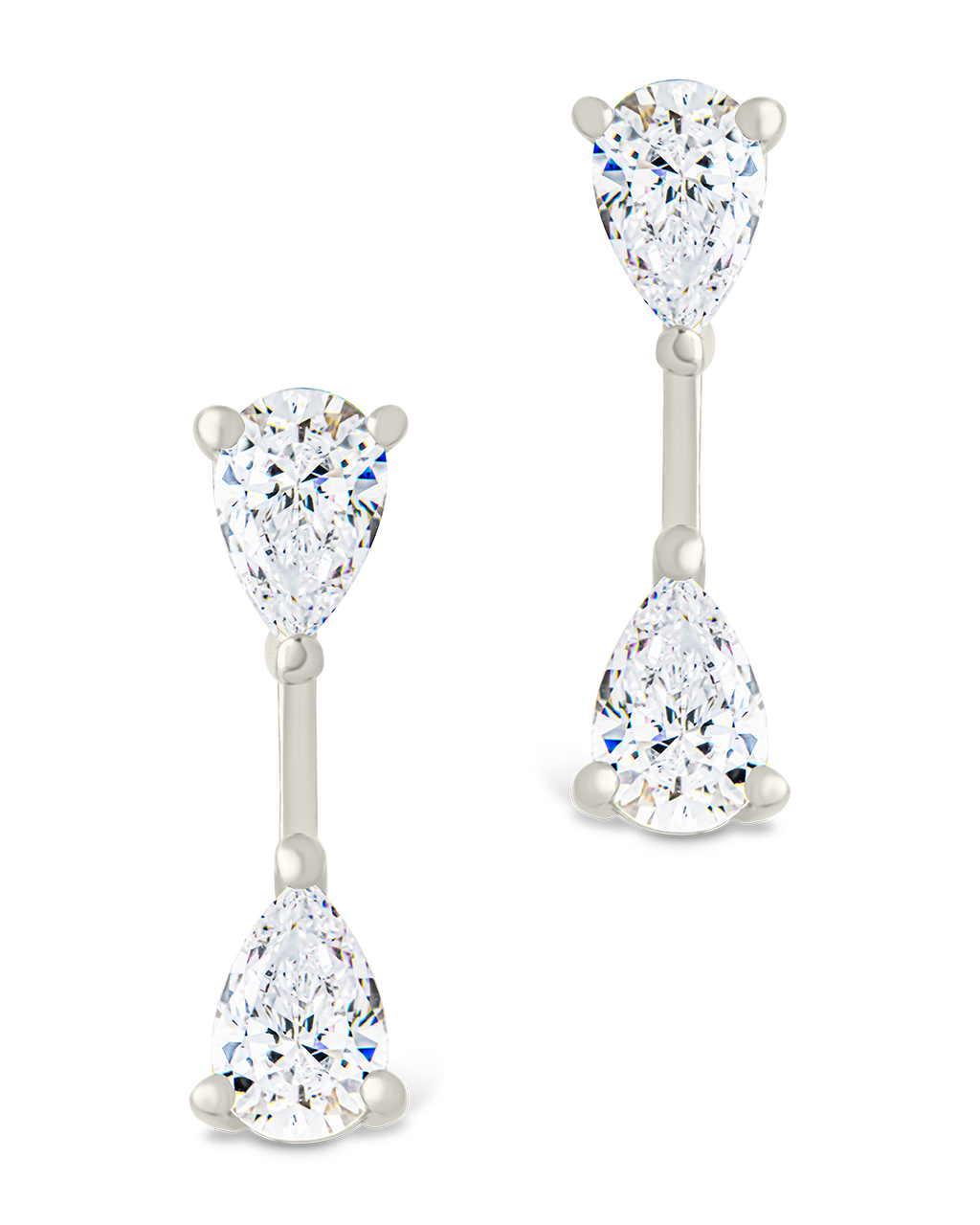 Sterling Silver Pear Cut Duo Jackets