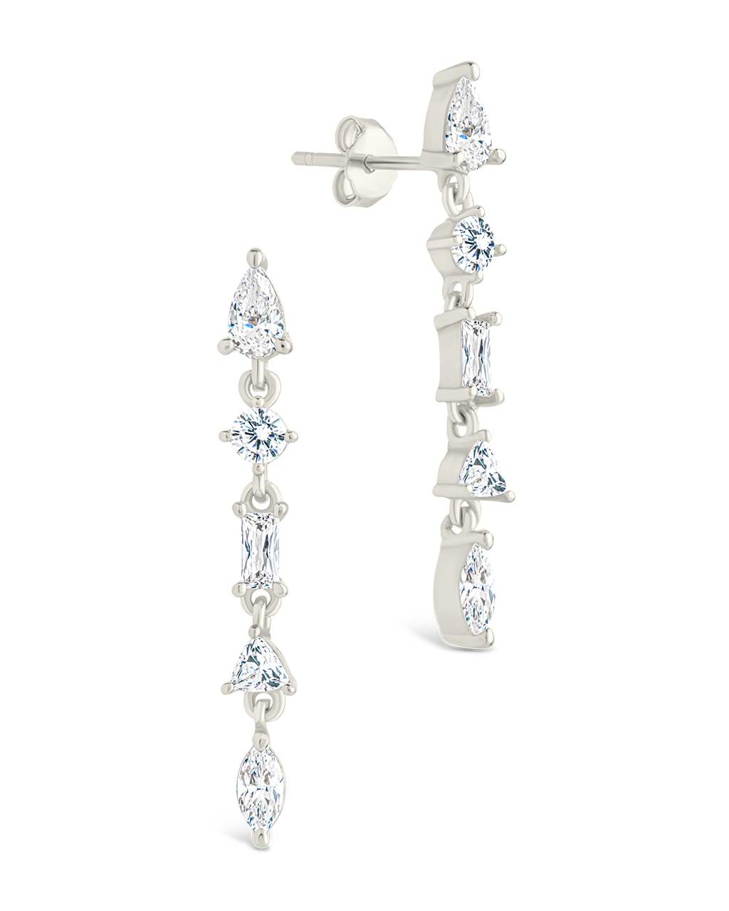 Sterling Silver Jacinda CZ Dangle Earrings