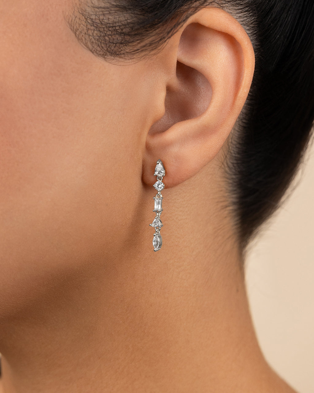 Sterling Silver Jacinda CZ Dangle Earrings