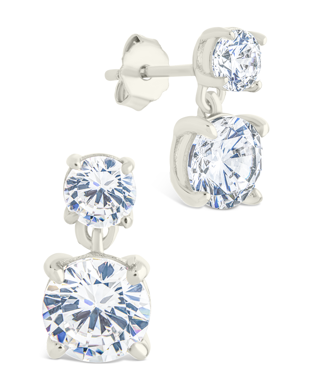 Sterling Silver Galatea Brilliant Cut CZ Studs