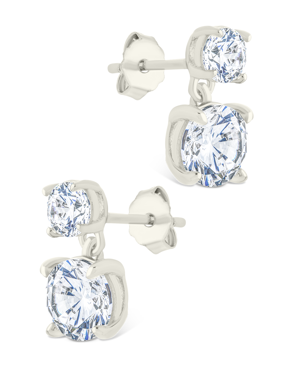 Sterling Silver Galatea Brilliant Cut CZ Studs