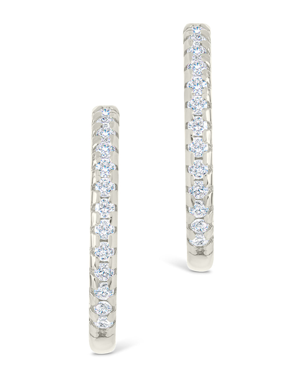 Sterling Silver Lilia CZ Infinity Hoops