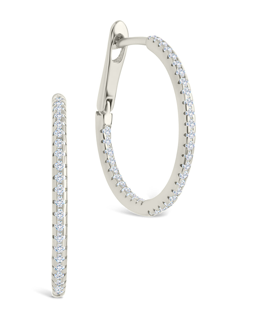 Sterling Silver Lilia CZ Infinity Hoops