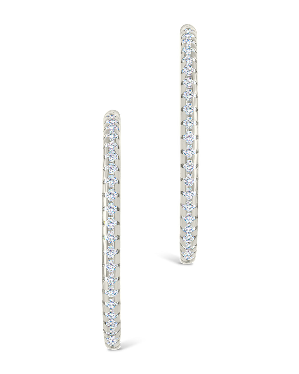 Sterling Silver Lilia CZ Infinity Hoops