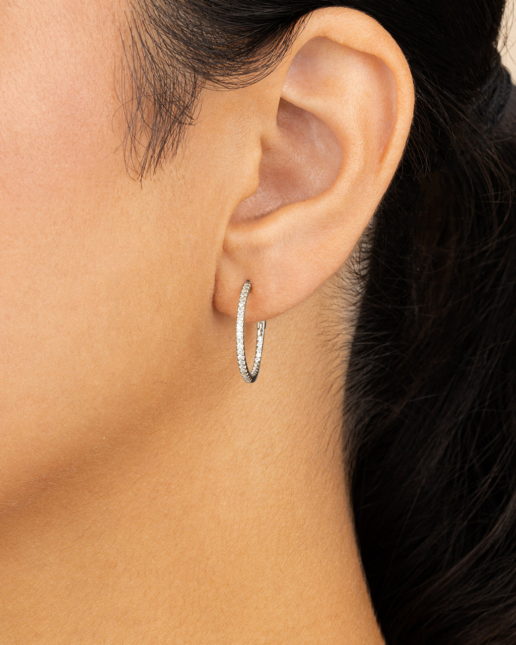 Sterling Silver Lilia CZ Infinity Hoops