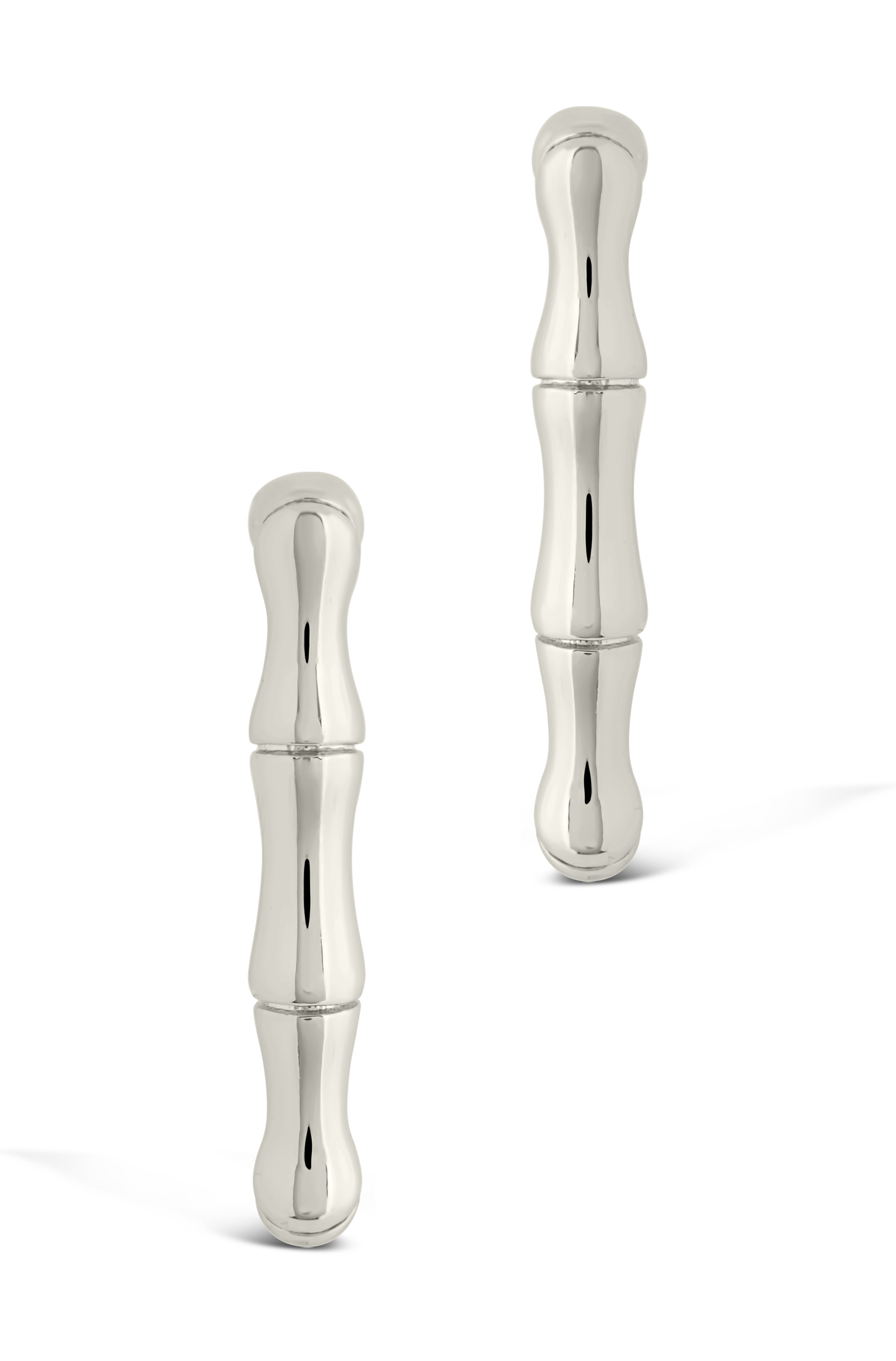 Bamboo Rectangular Hoop Earrings