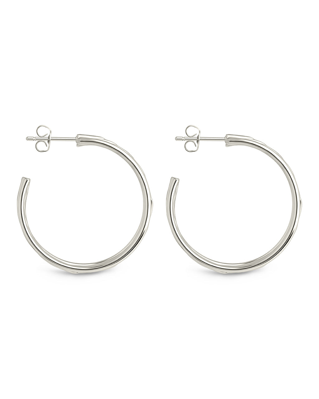 Corinne Textured Braided Hoop Earrings
