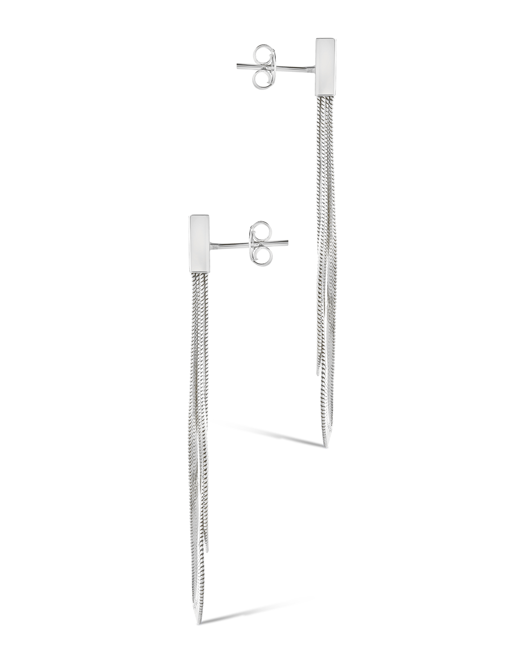 Misty Looped Herringbone Drop Studs