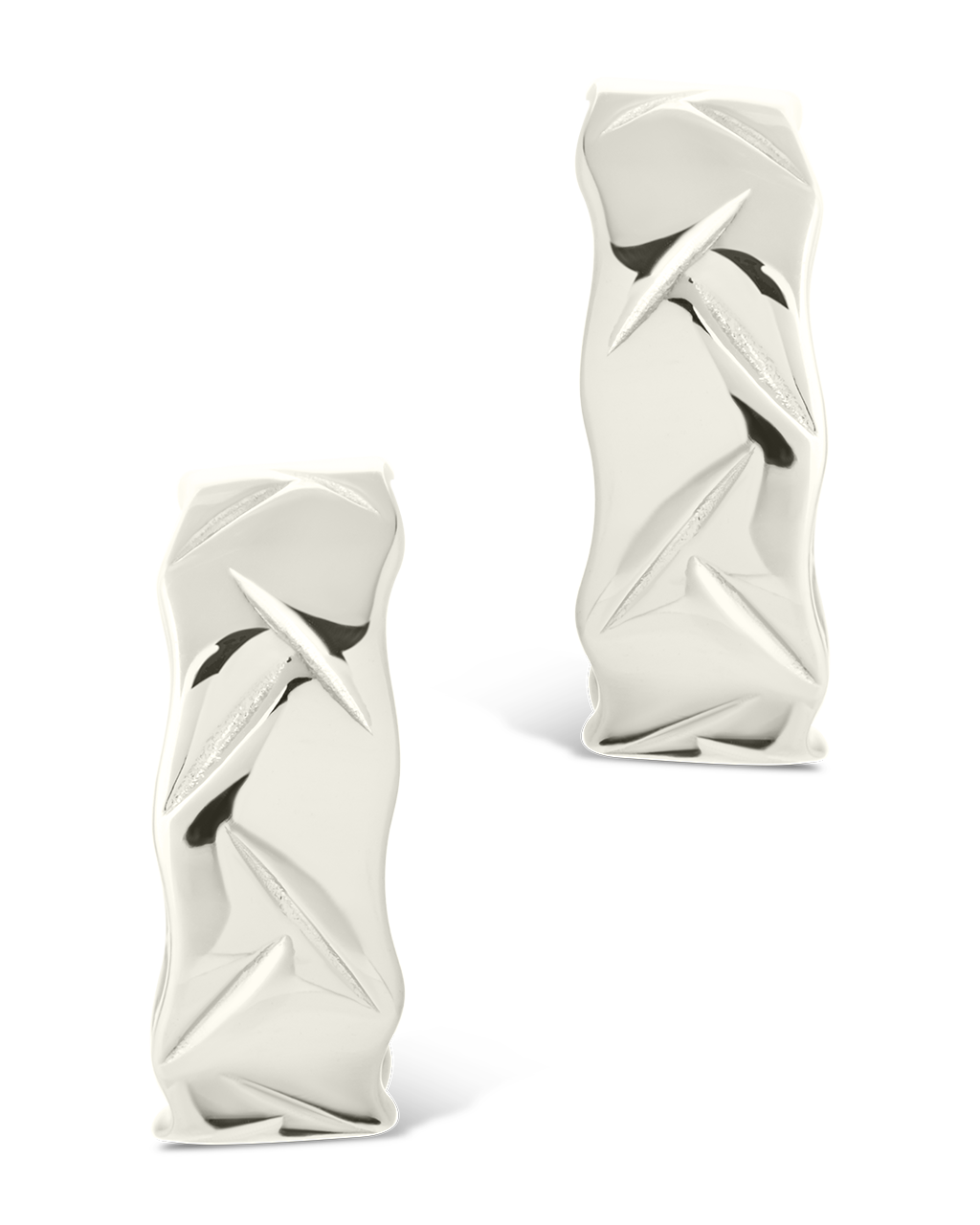 Sterling Silver Ashton Textured Stud Earrings